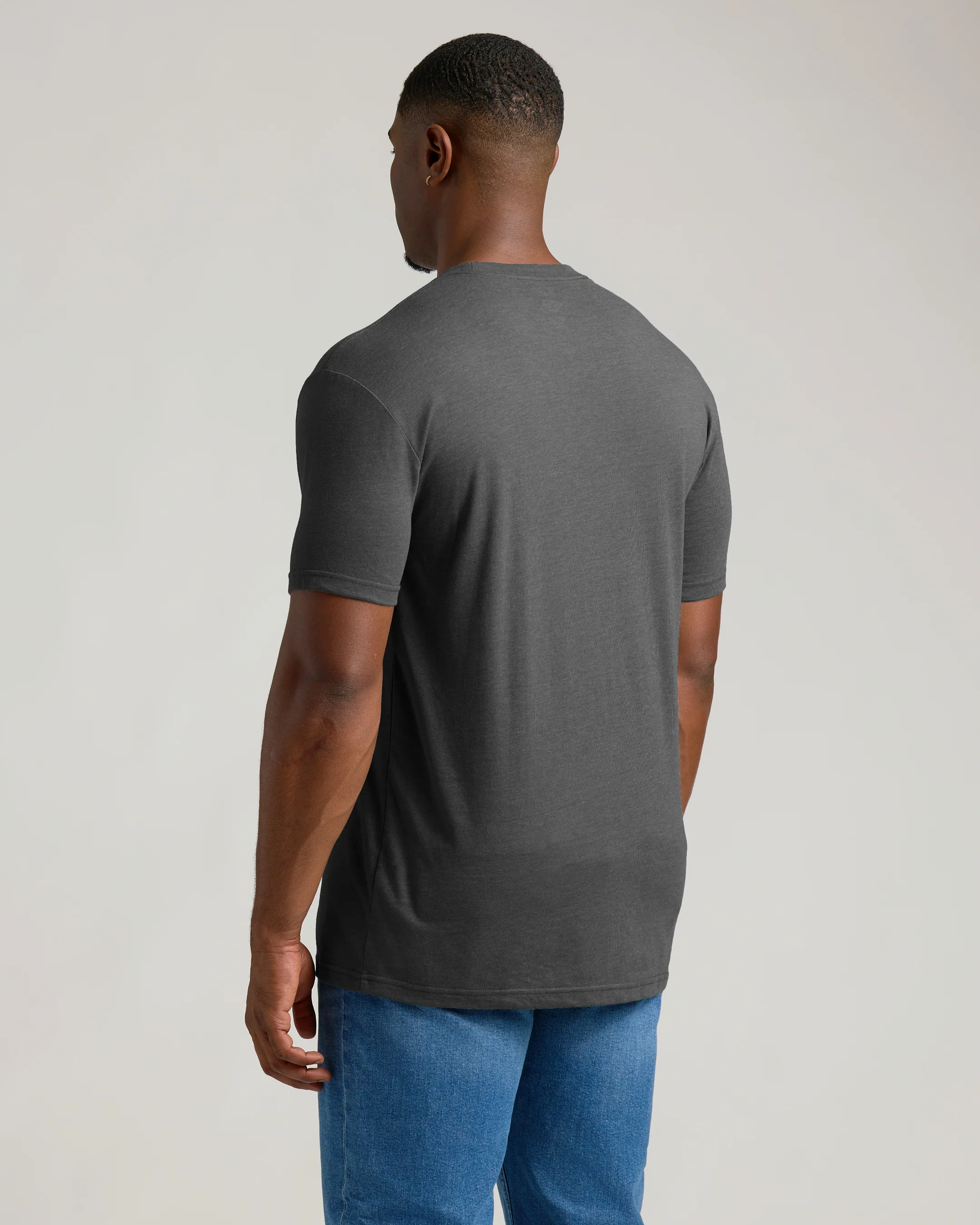 Charcoal Heather Gray Short Sleeve Tall Crew - Image 3