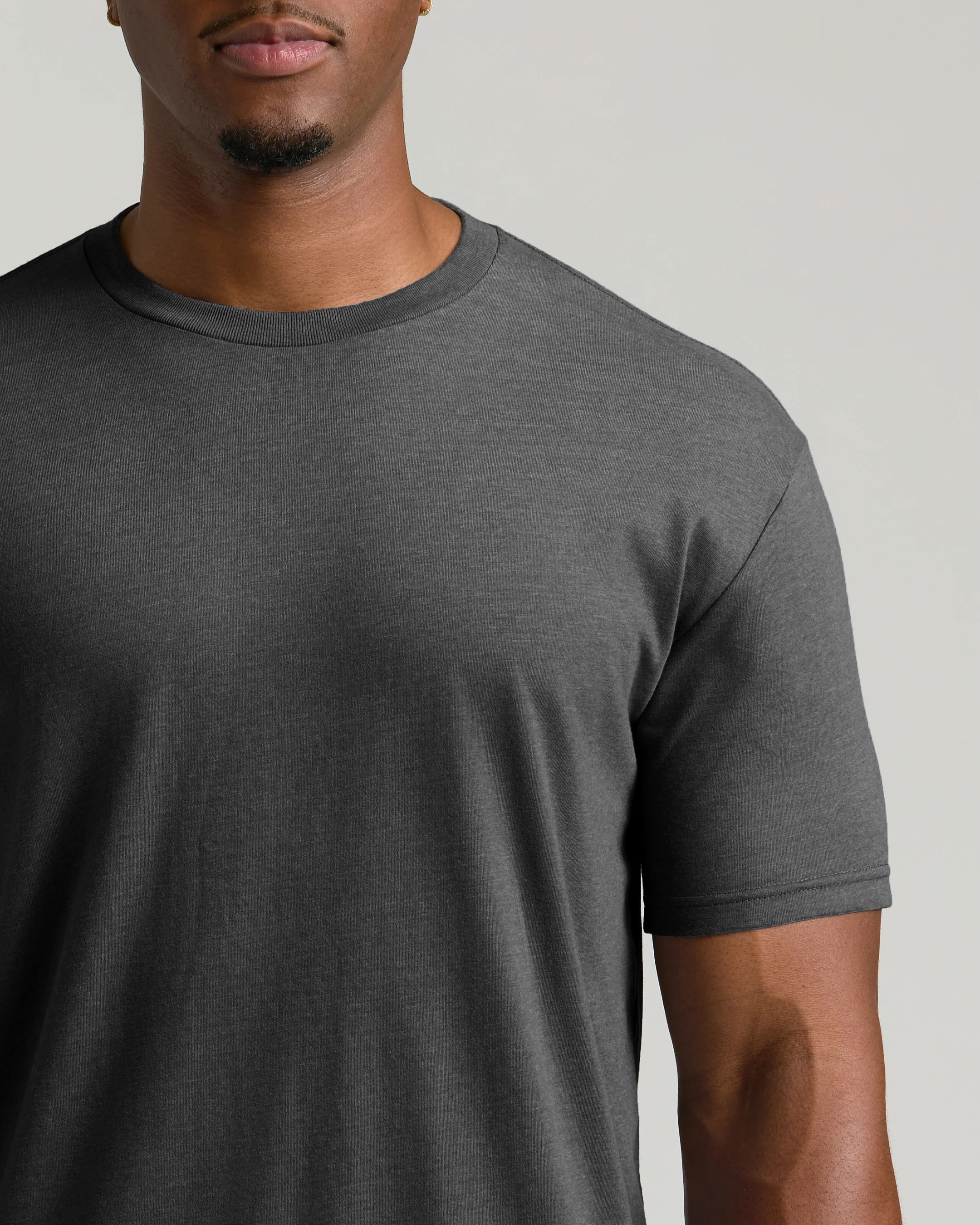 Charcoal Heather Gray Short Sleeve Tall Crew - Image 4
