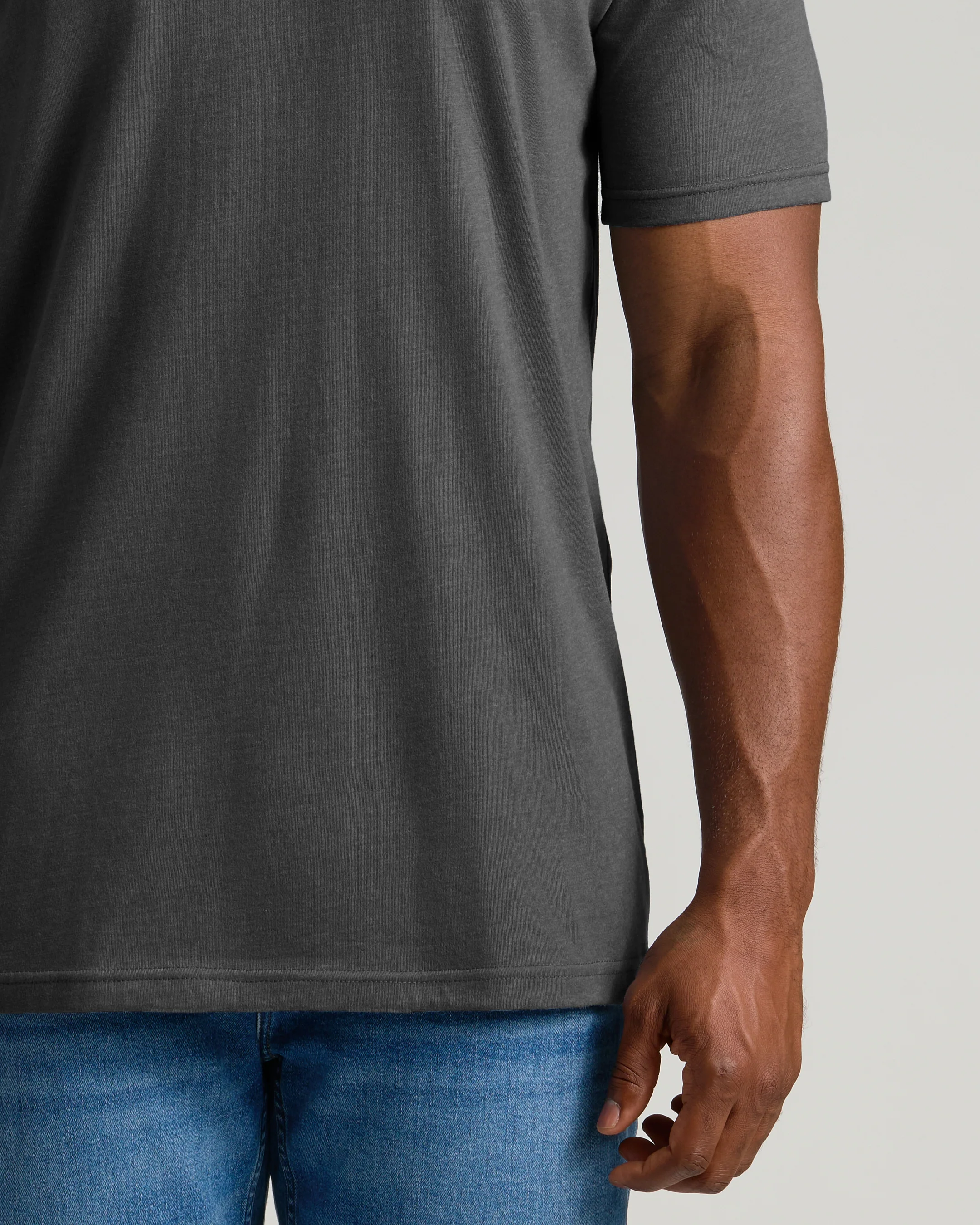Charcoal Heather Gray Short Sleeve Tall Crew - Image 5