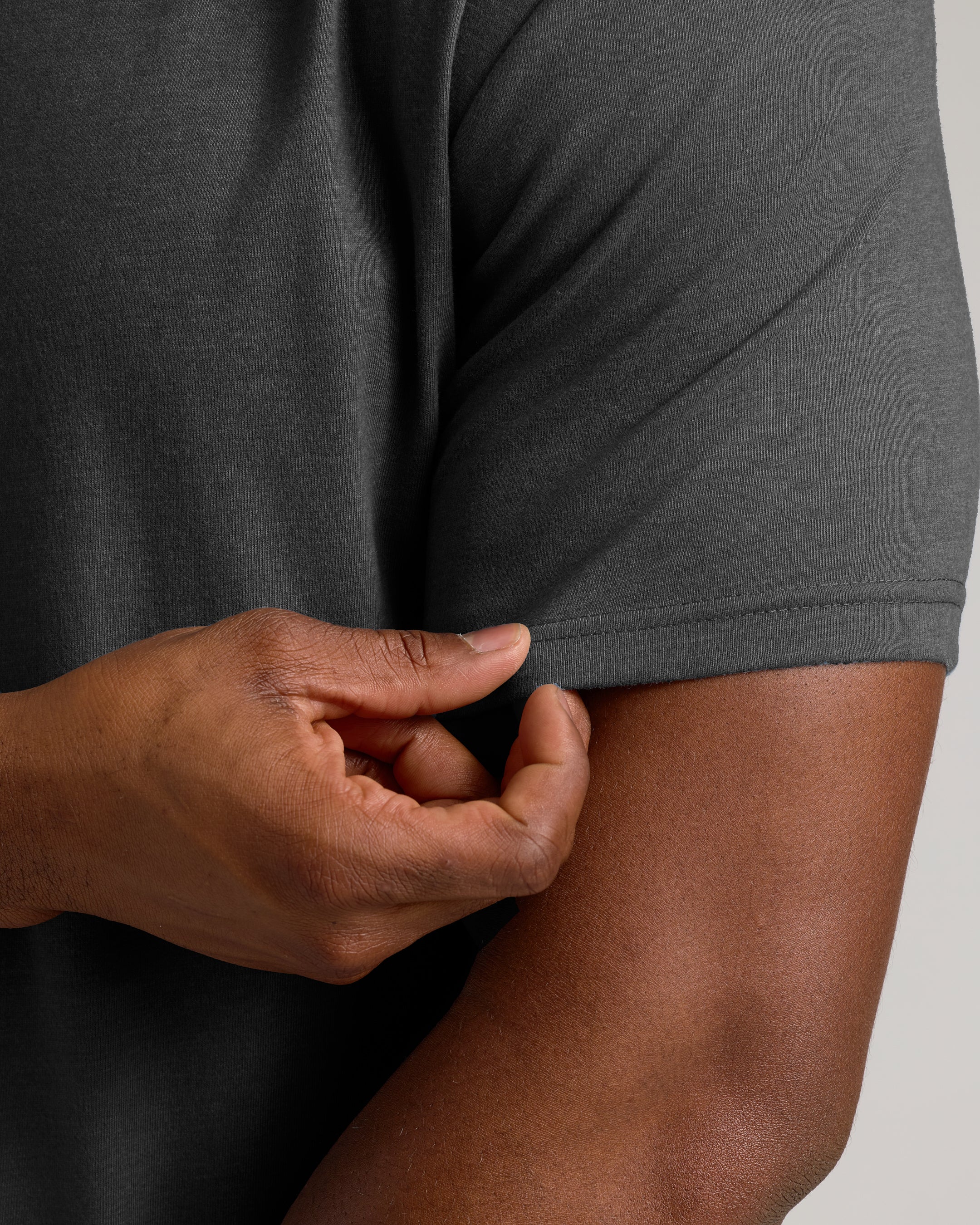 Charcoal Heather Gray Short Sleeve Tall Crew - Image 6