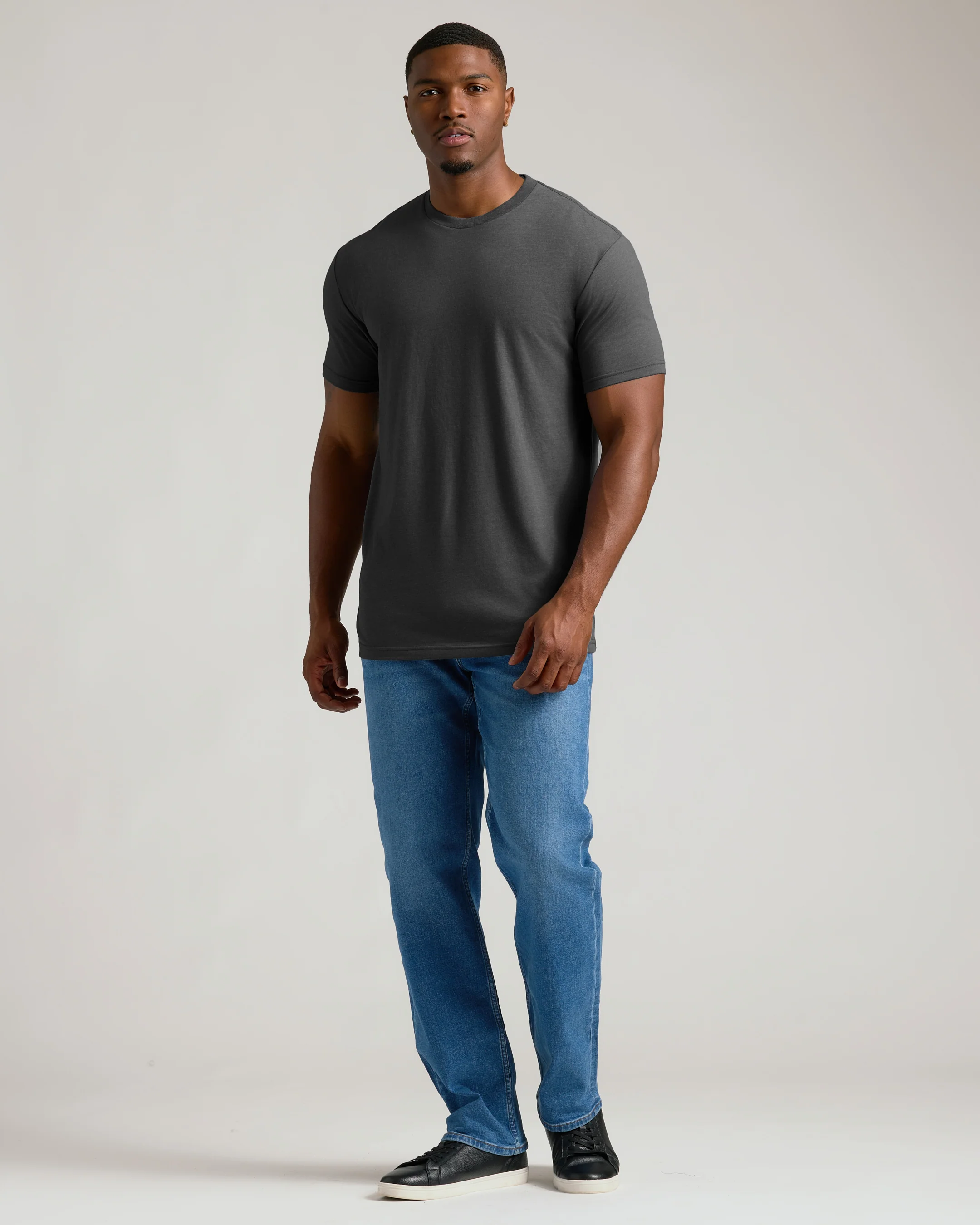 Charcoal Heather Gray Short Sleeve Tall Crew - Image 7