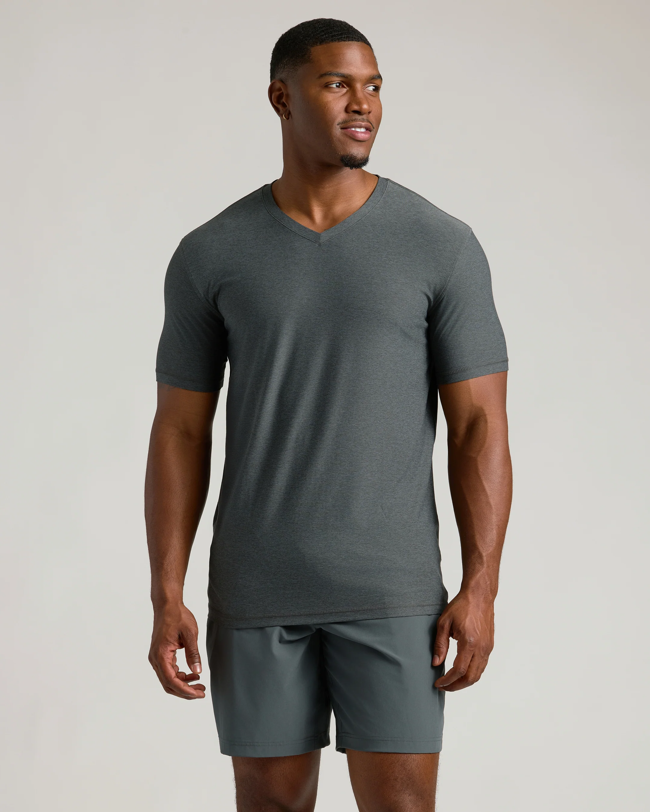 Charcoal Heather Gray Tall Active V-Neck