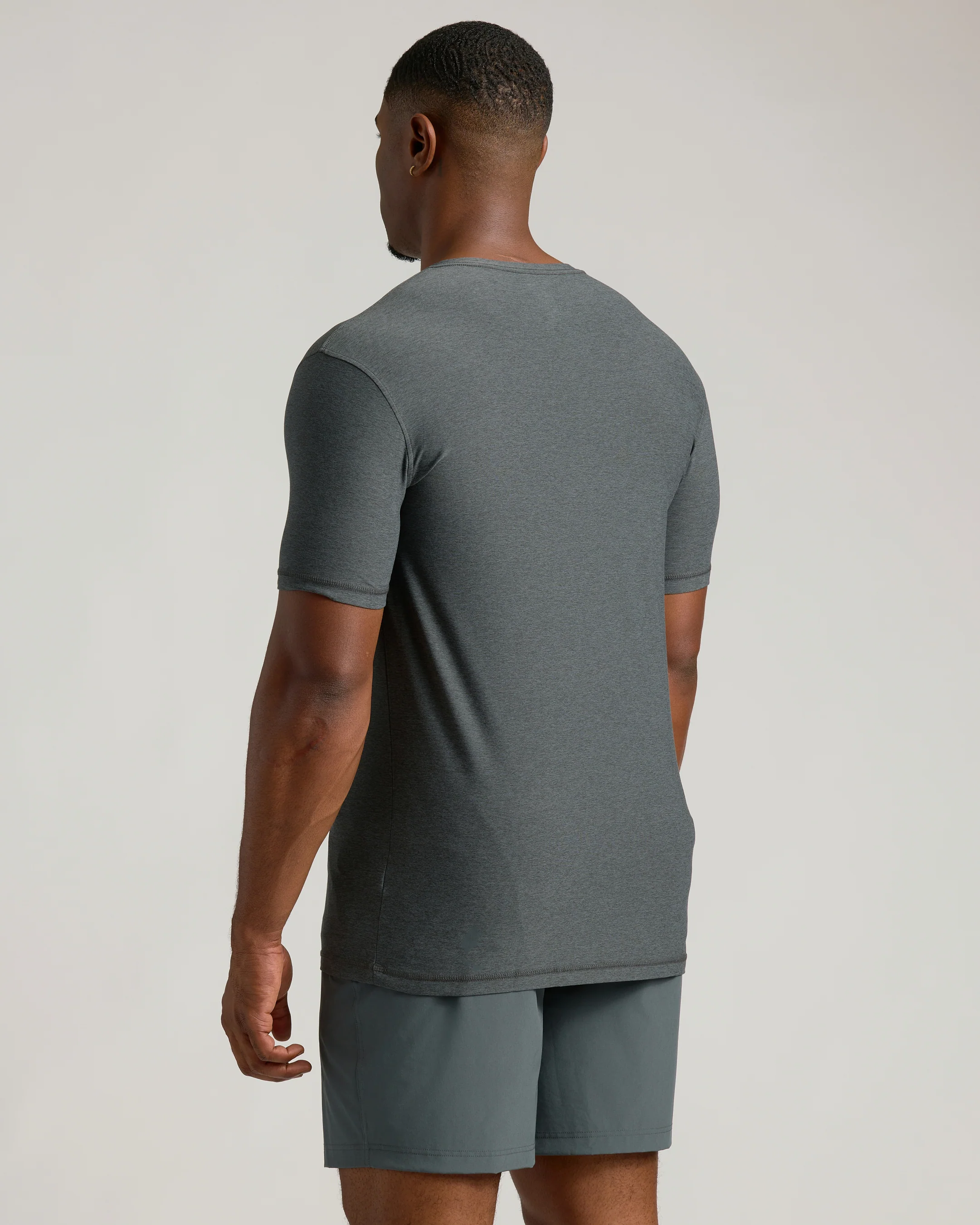 Charcoal Heather Gray Tall Active V-Neck - Image 3
