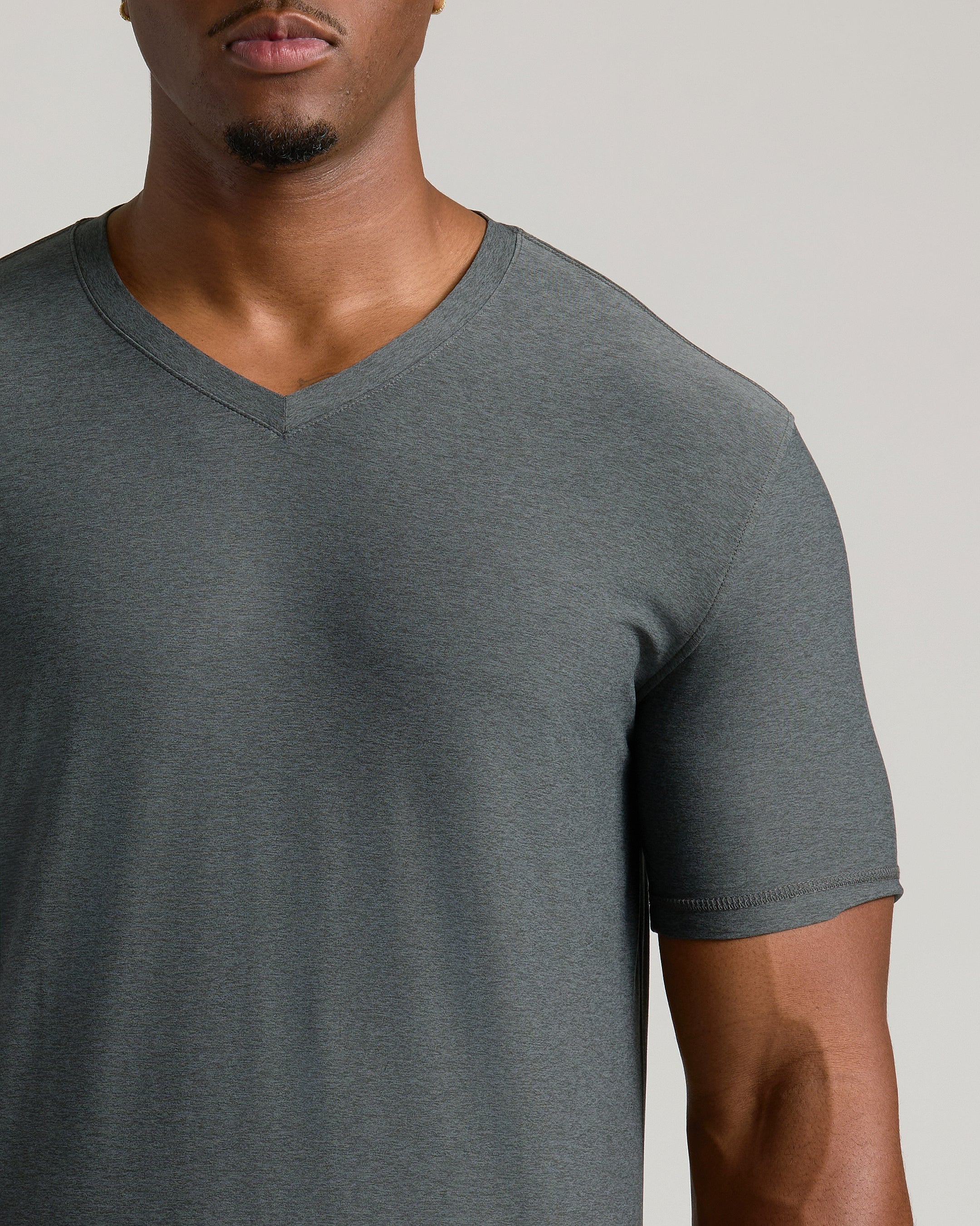 Charcoal Heather Gray Tall Active V-Neck - Image 4