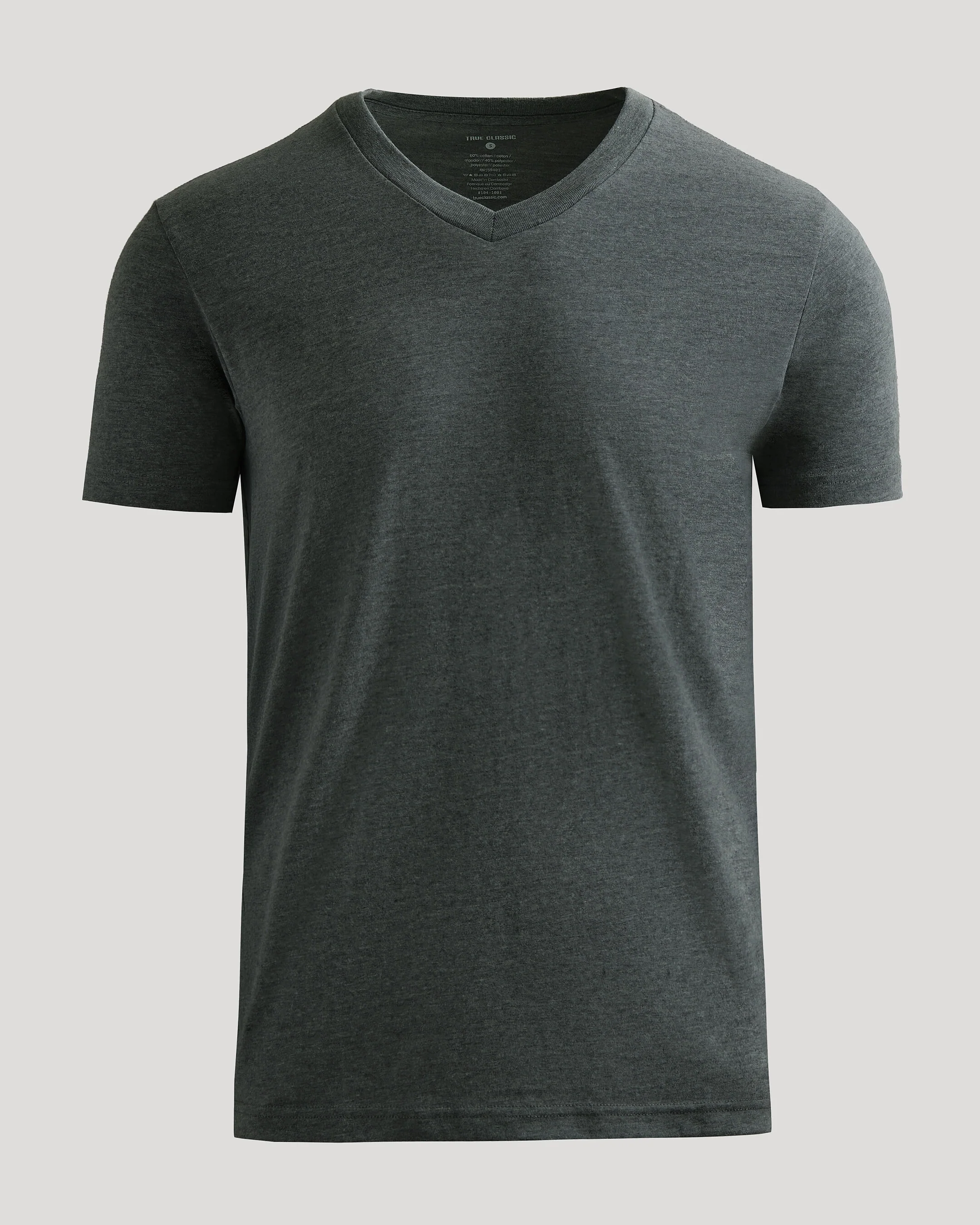 Charcoal Heather Gray Classic V-Neck - Image 2