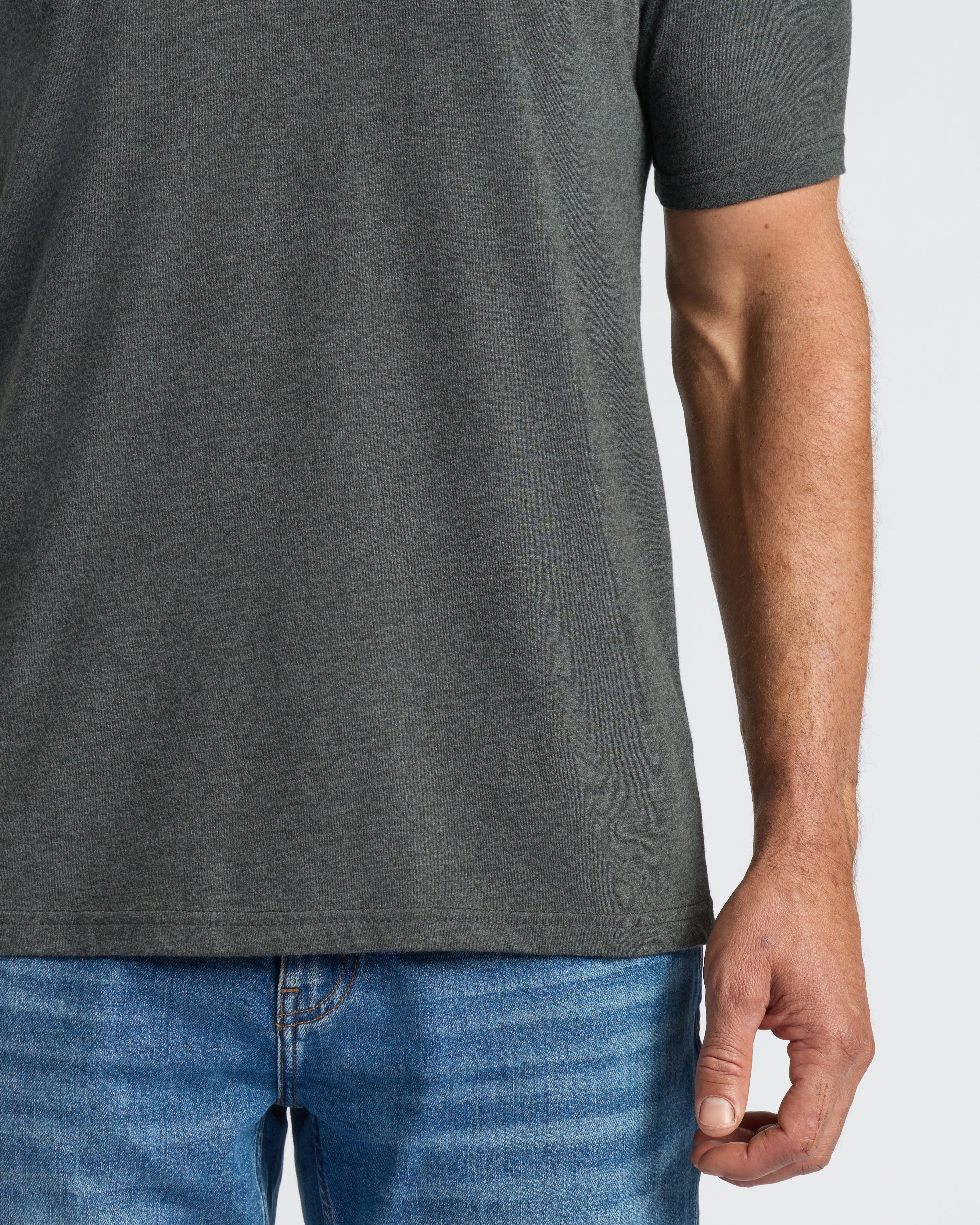 Charcoal Heather Gray Classic V-Neck - Image 5