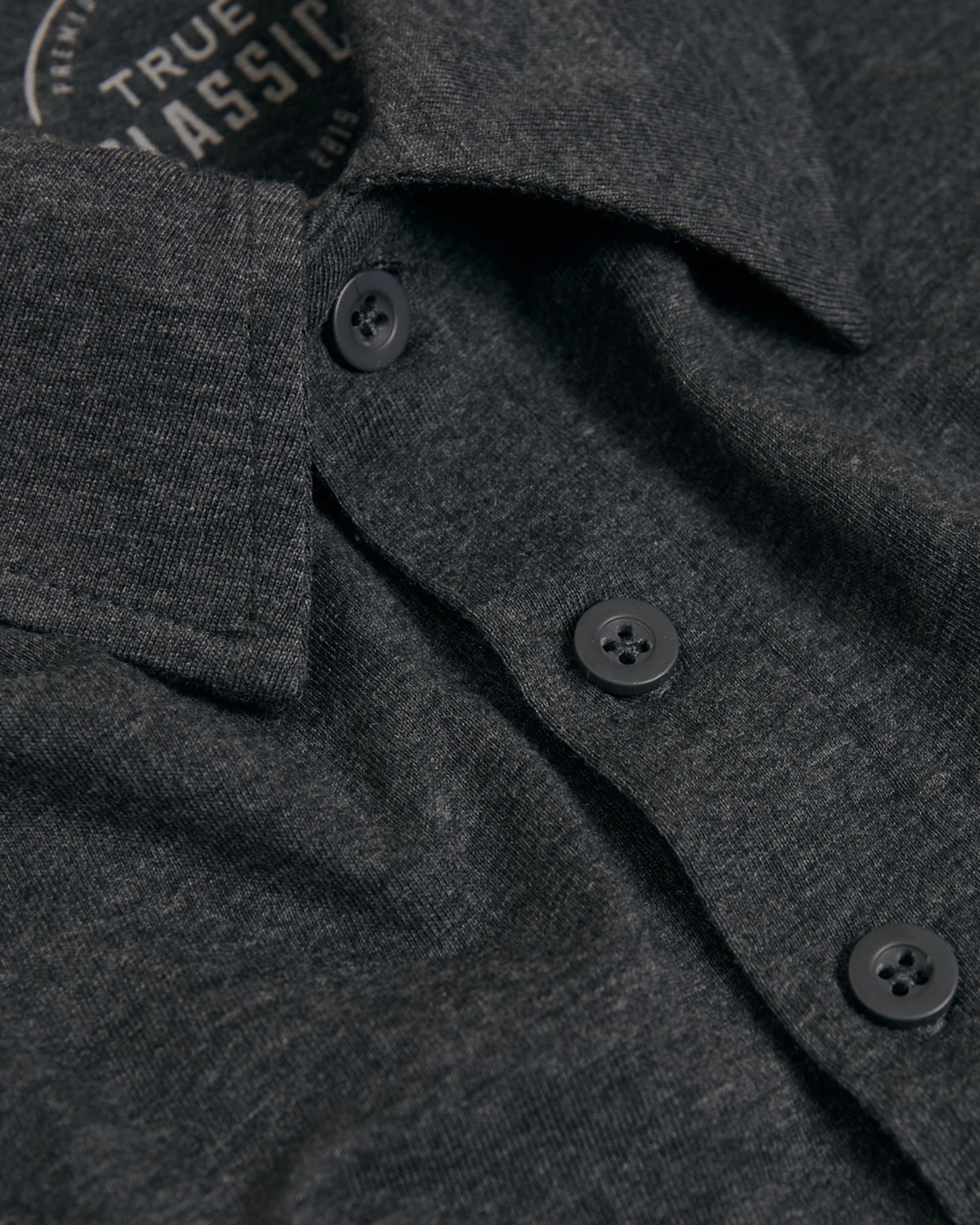 Charcoal Heather Gray Short Sleeve Tall Polo - Image 4