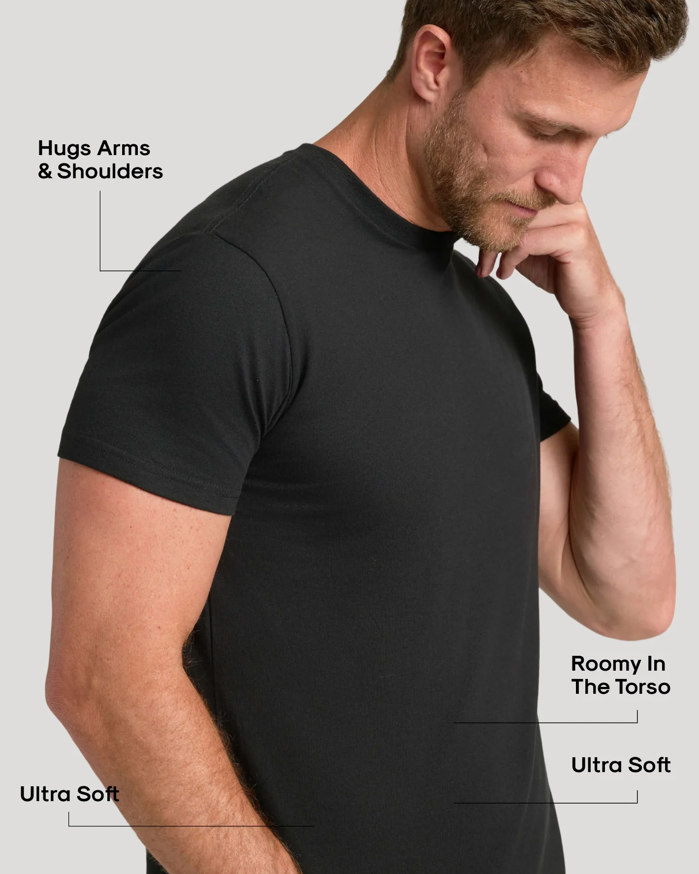 Black Classic Crew Neck 3-Pack - Image 3