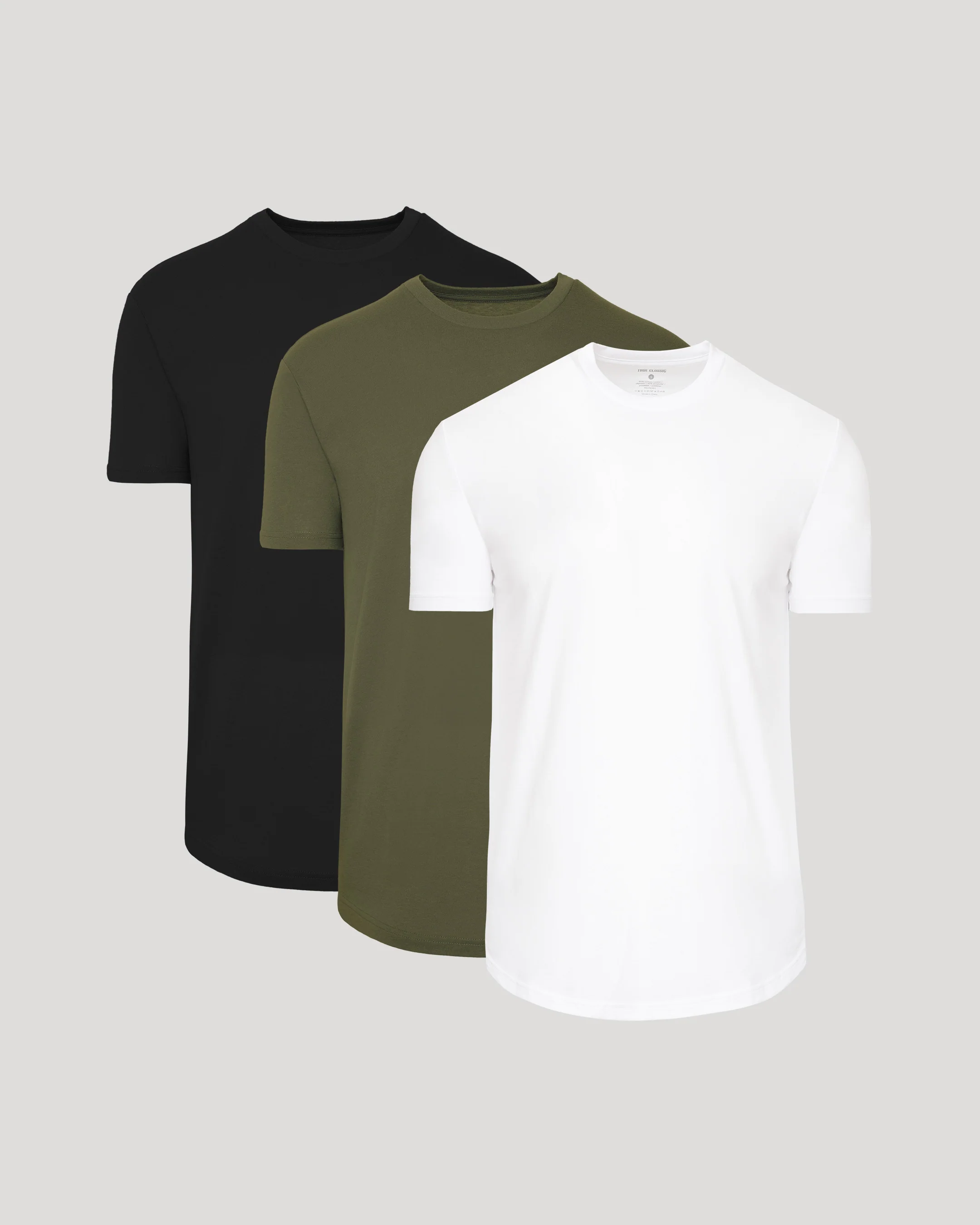 Classic Curved Hem Crew Neck 3-Pack