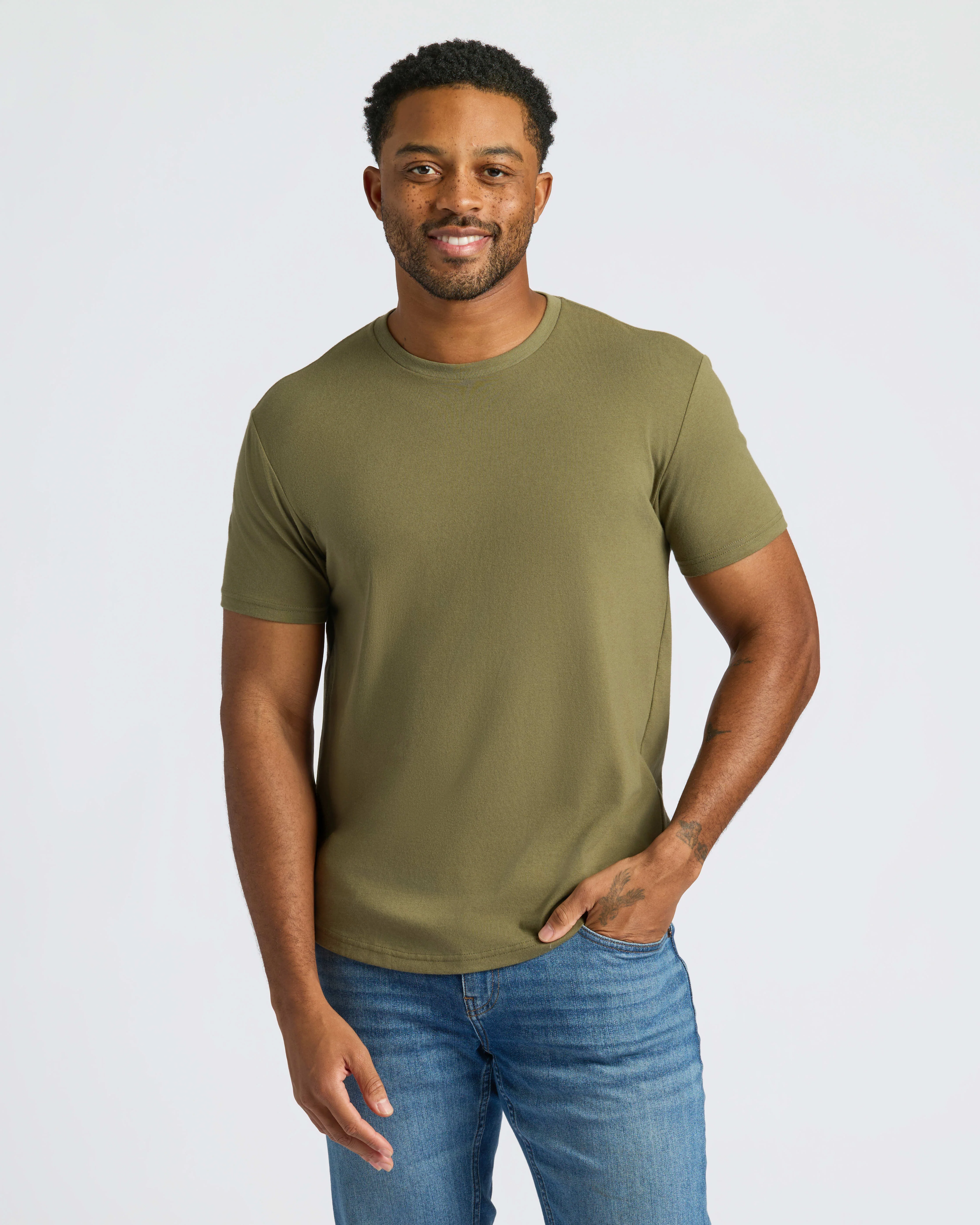 Classic Curved Hem Crew Neck 3-Pack - Image 4