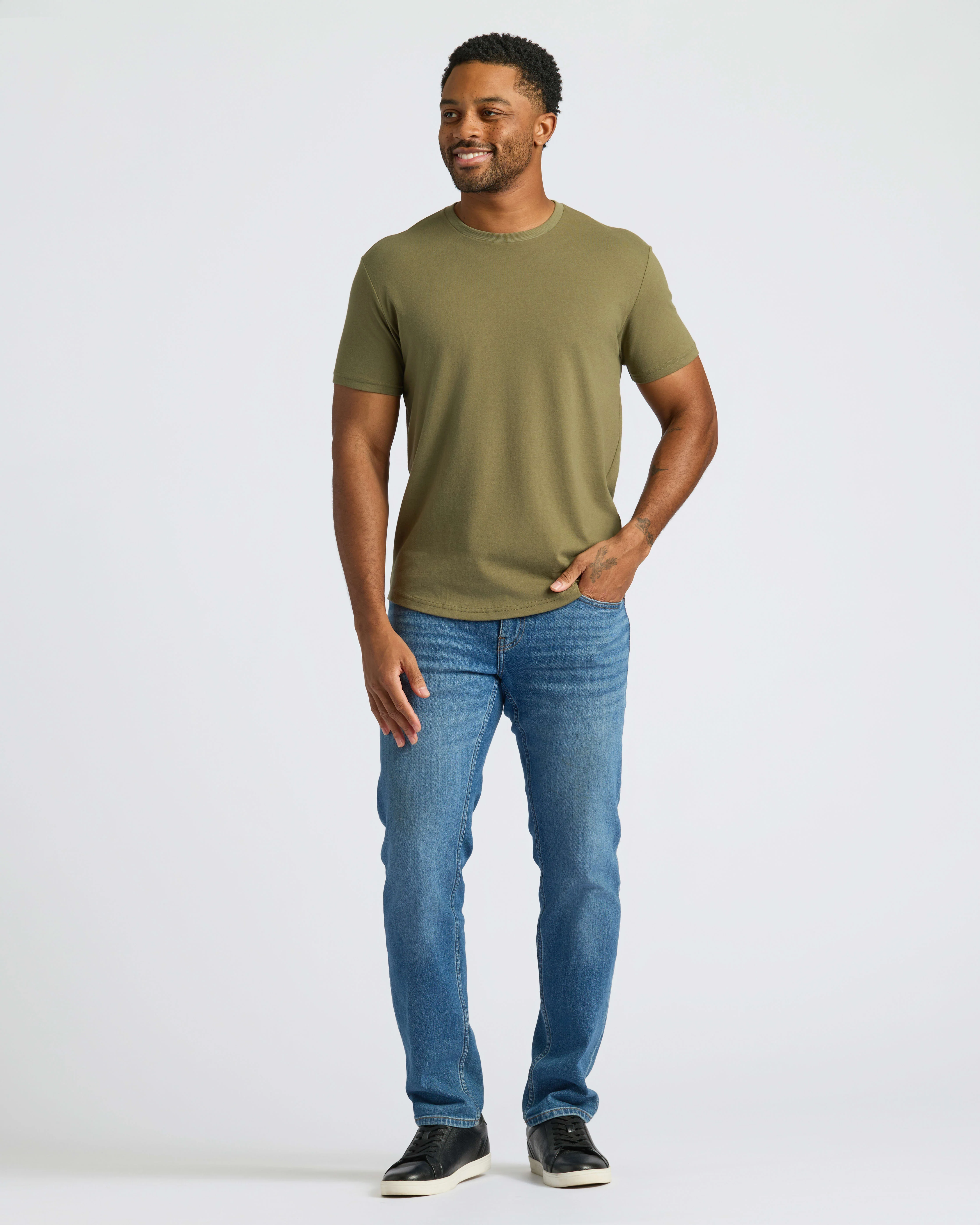 Classic Curved Hem Crew Neck 3-Pack - Image 5