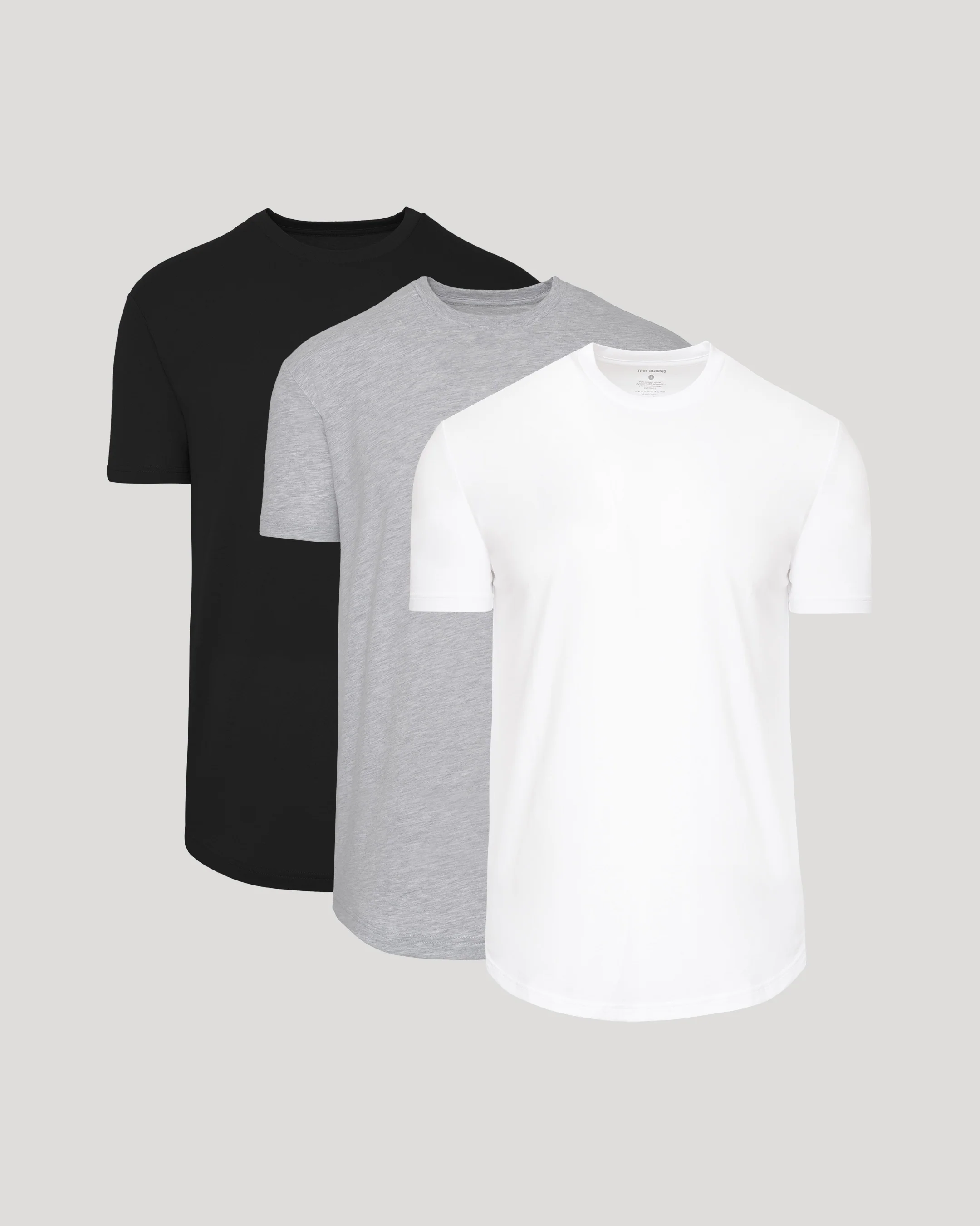 Classic Curved Hem Crew Neck 3-Pack