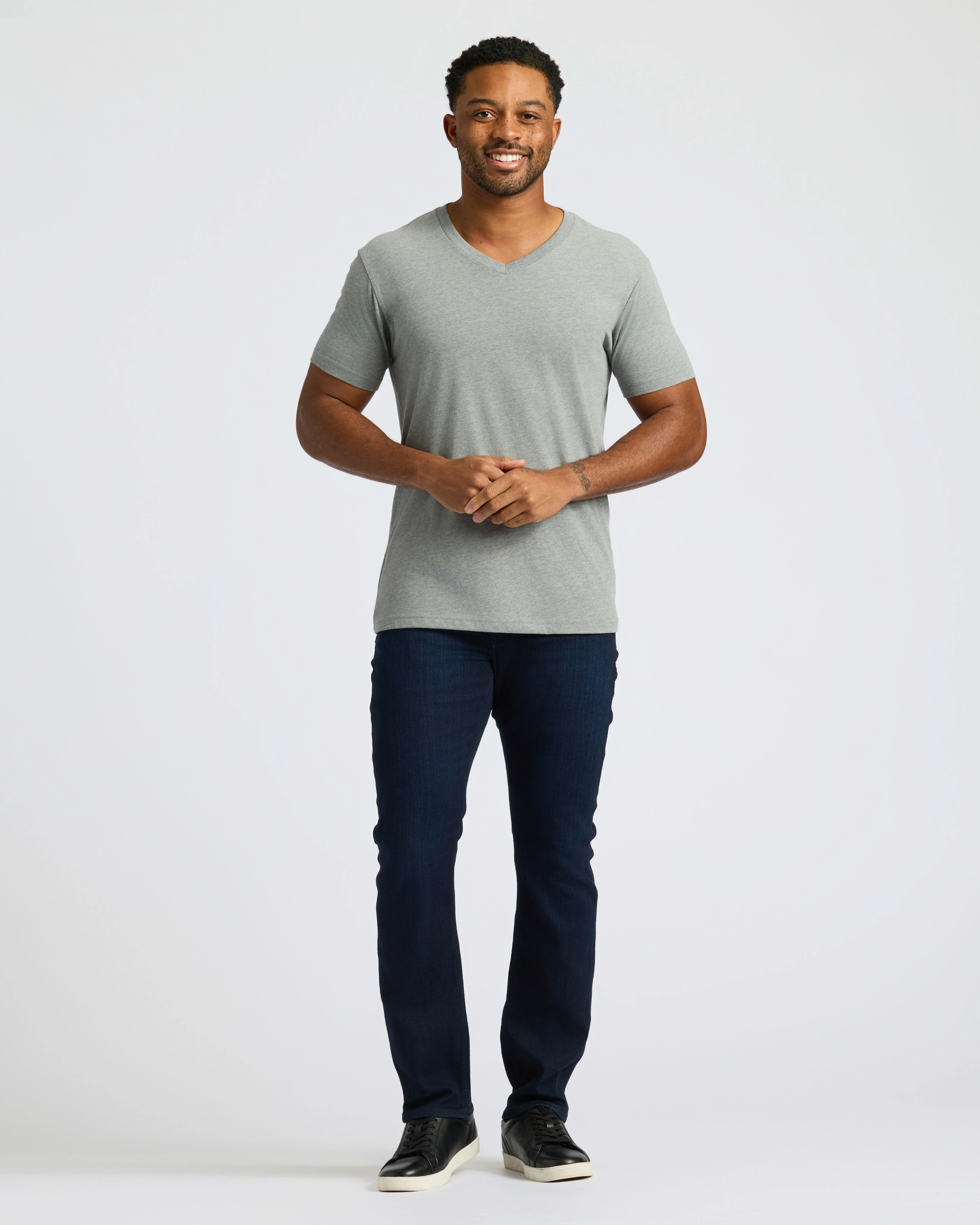 Heather Gray Classic V-Neck - Image 3