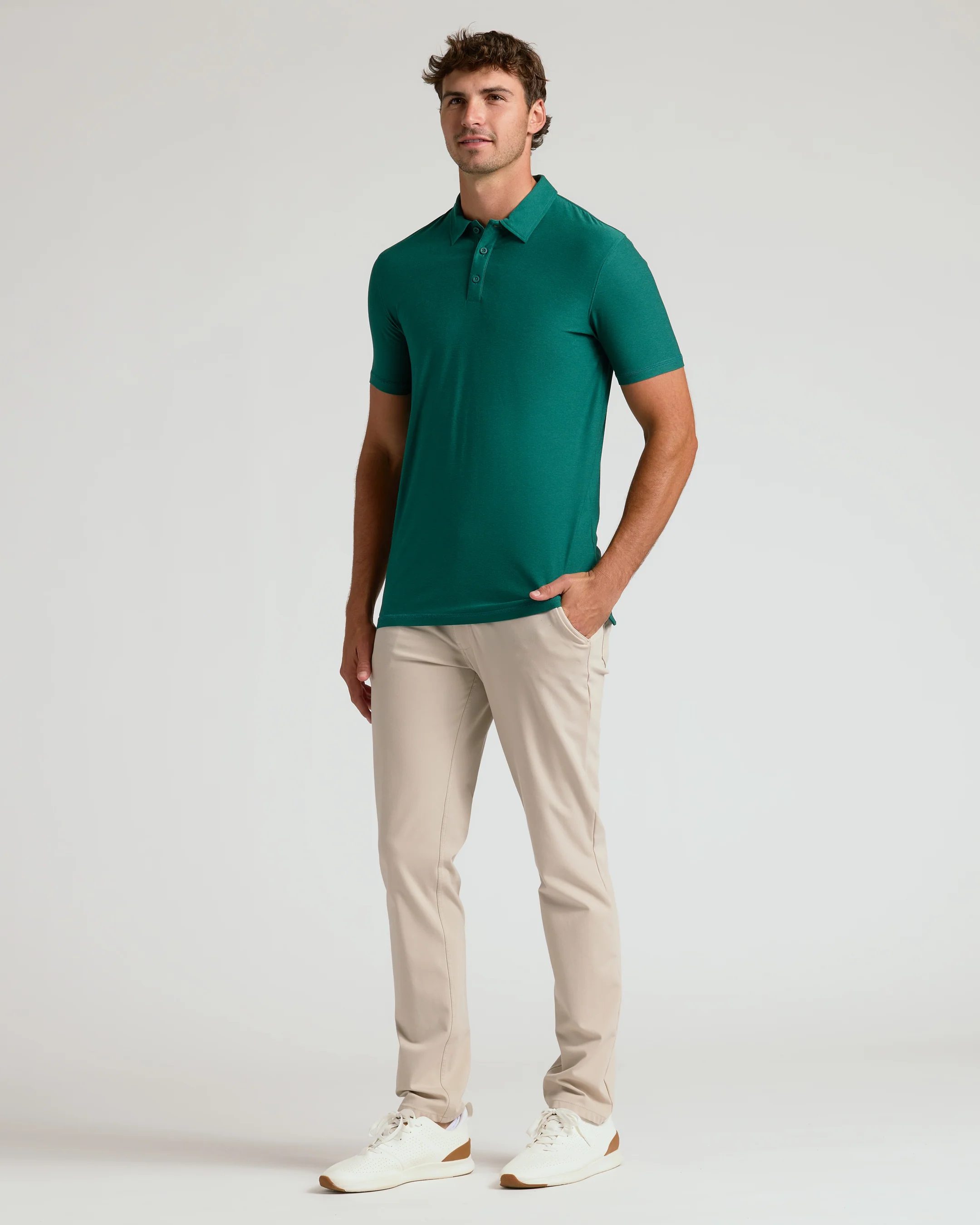 Clover Short Sleeve Tall Active Polo - Image 6