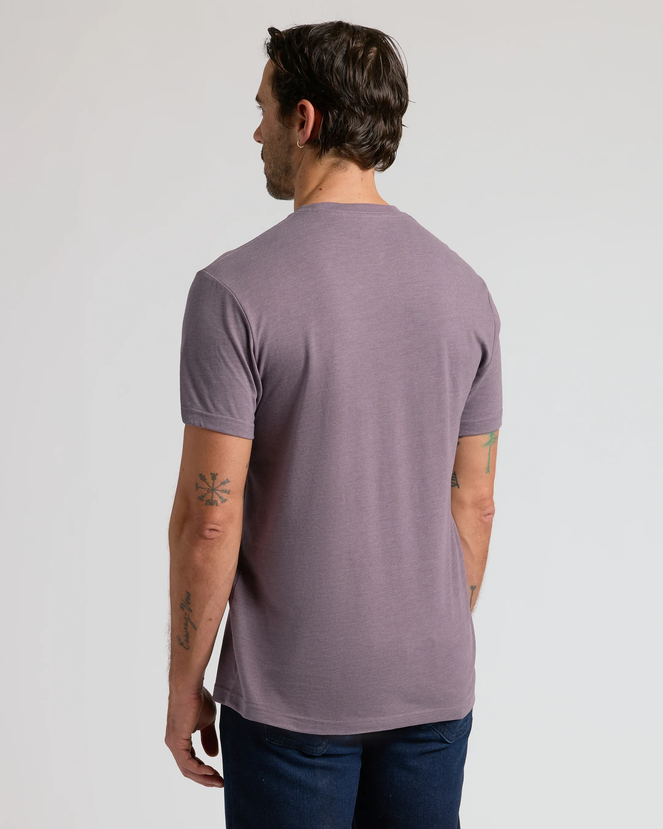 Dark Heather Amethyst Classic Crew Neck - Image 3
