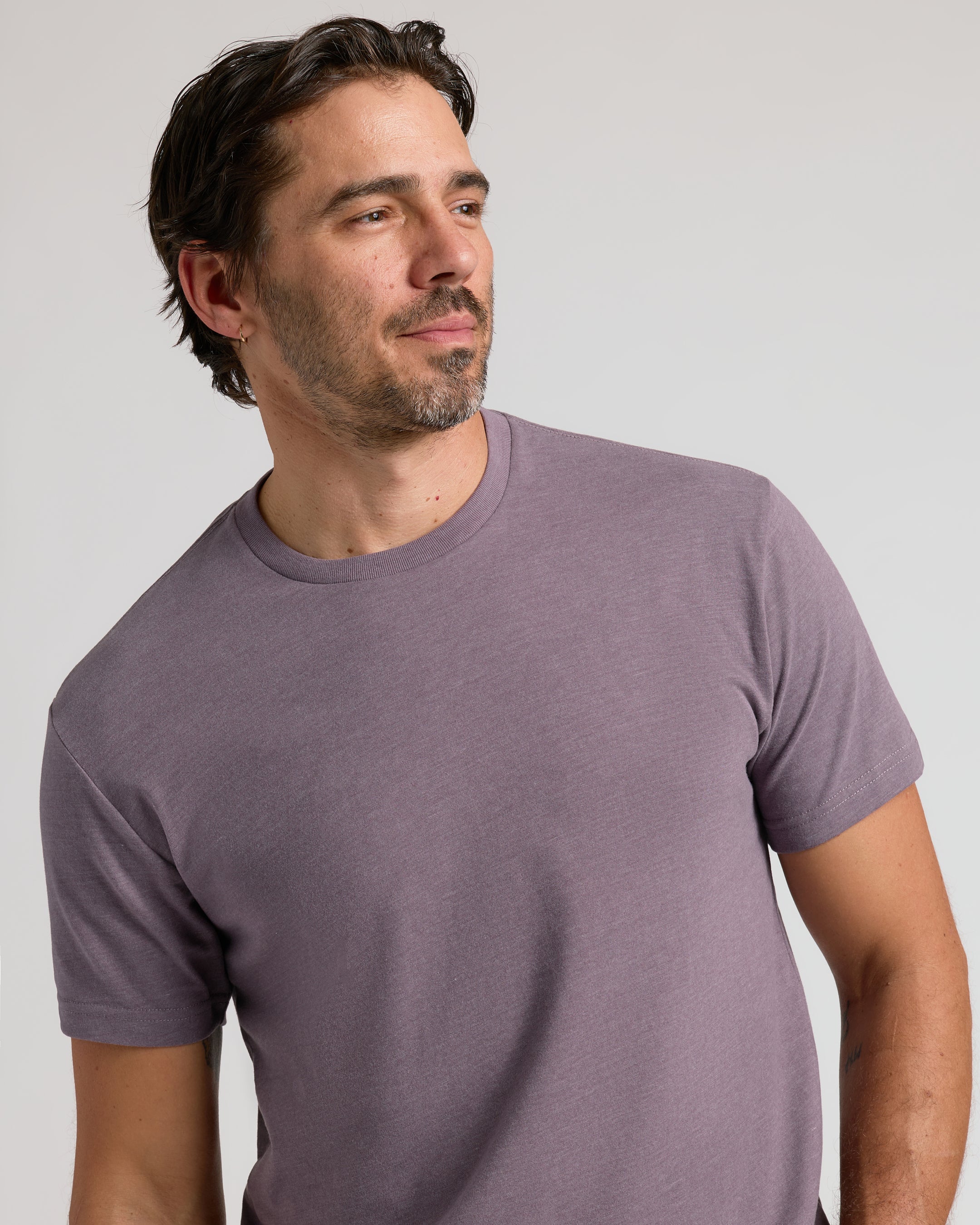 Dark Heather Amethyst Classic Crew Neck - Image 4