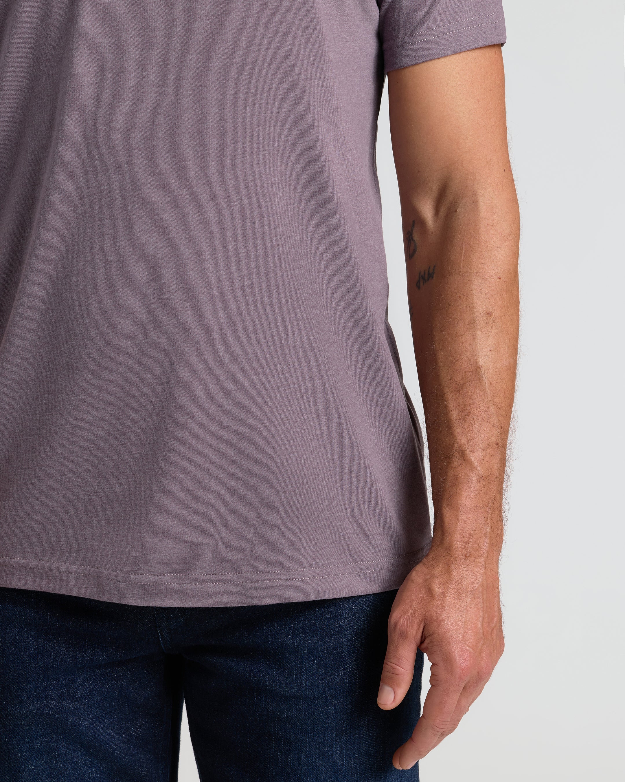 Dark Heather Amethyst Classic Crew Neck - Image 5