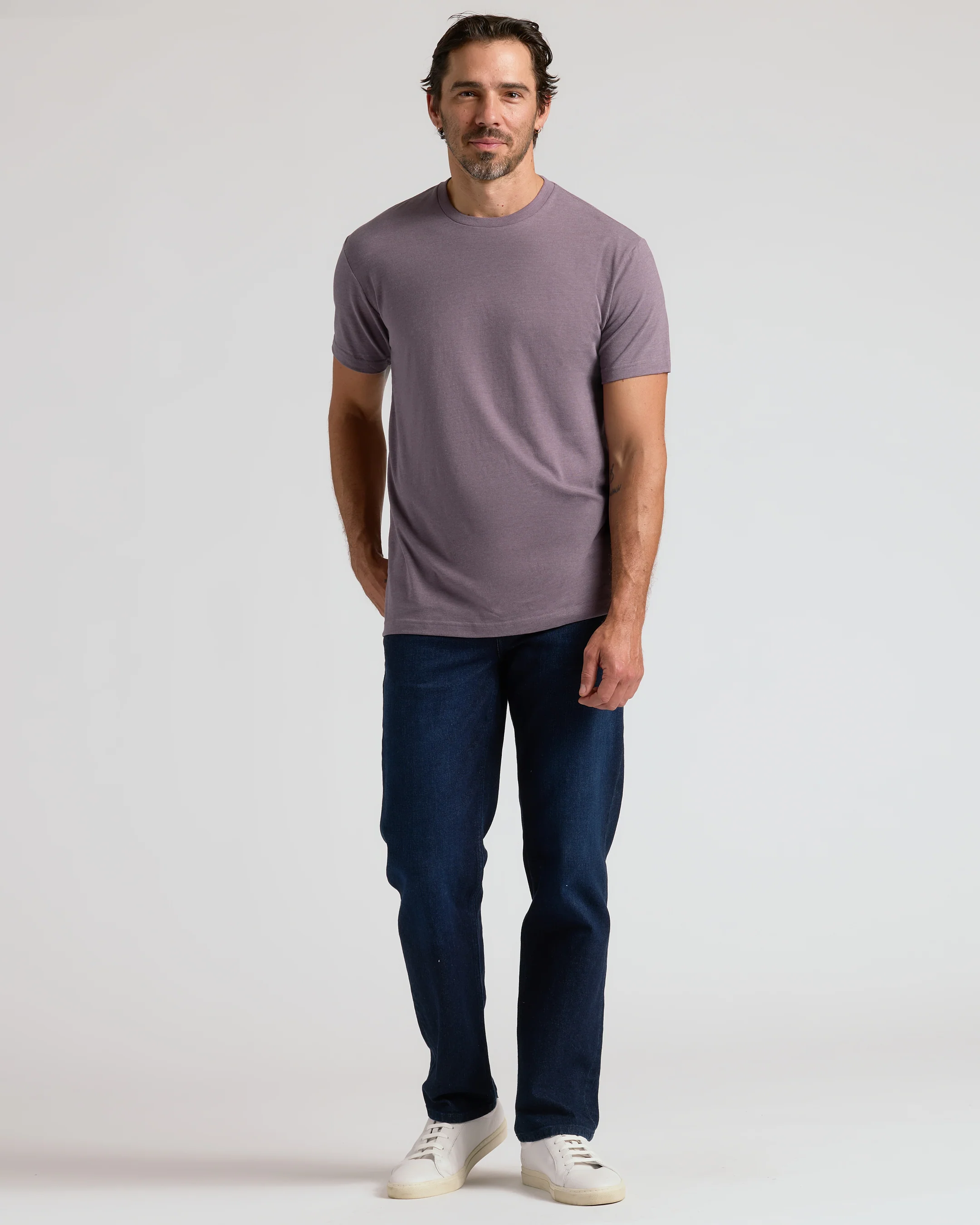 Dark Heather Amethyst Classic Crew Neck - Image 7