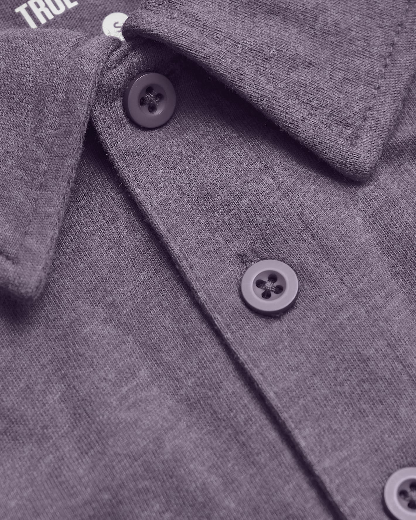 Dark Heather Amethyst Short Sleeve Polo - Image 9