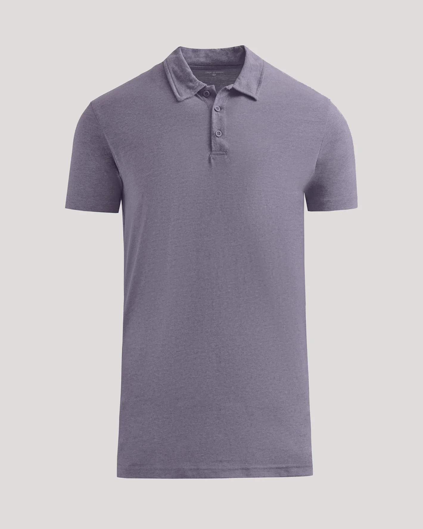 Dark Heather Amethyst Short Sleeve Tall Polo - Image 2
