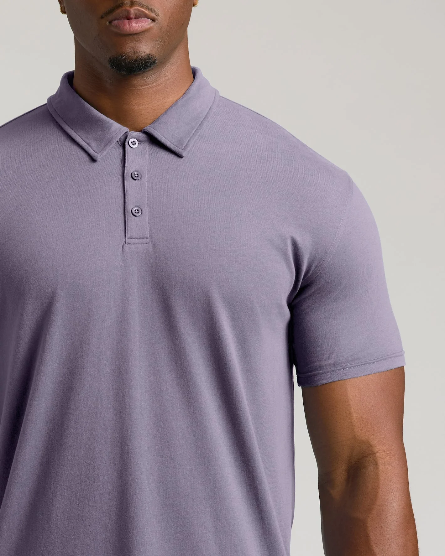 Dark Heather Amethyst Short Sleeve Tall Polo - Image 6