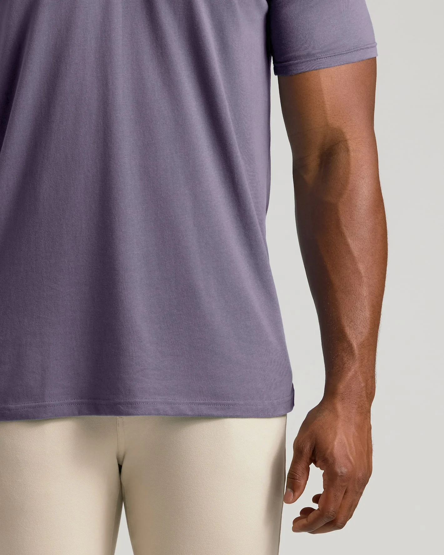 Dark Heather Amethyst Short Sleeve Tall Polo - Image 7
