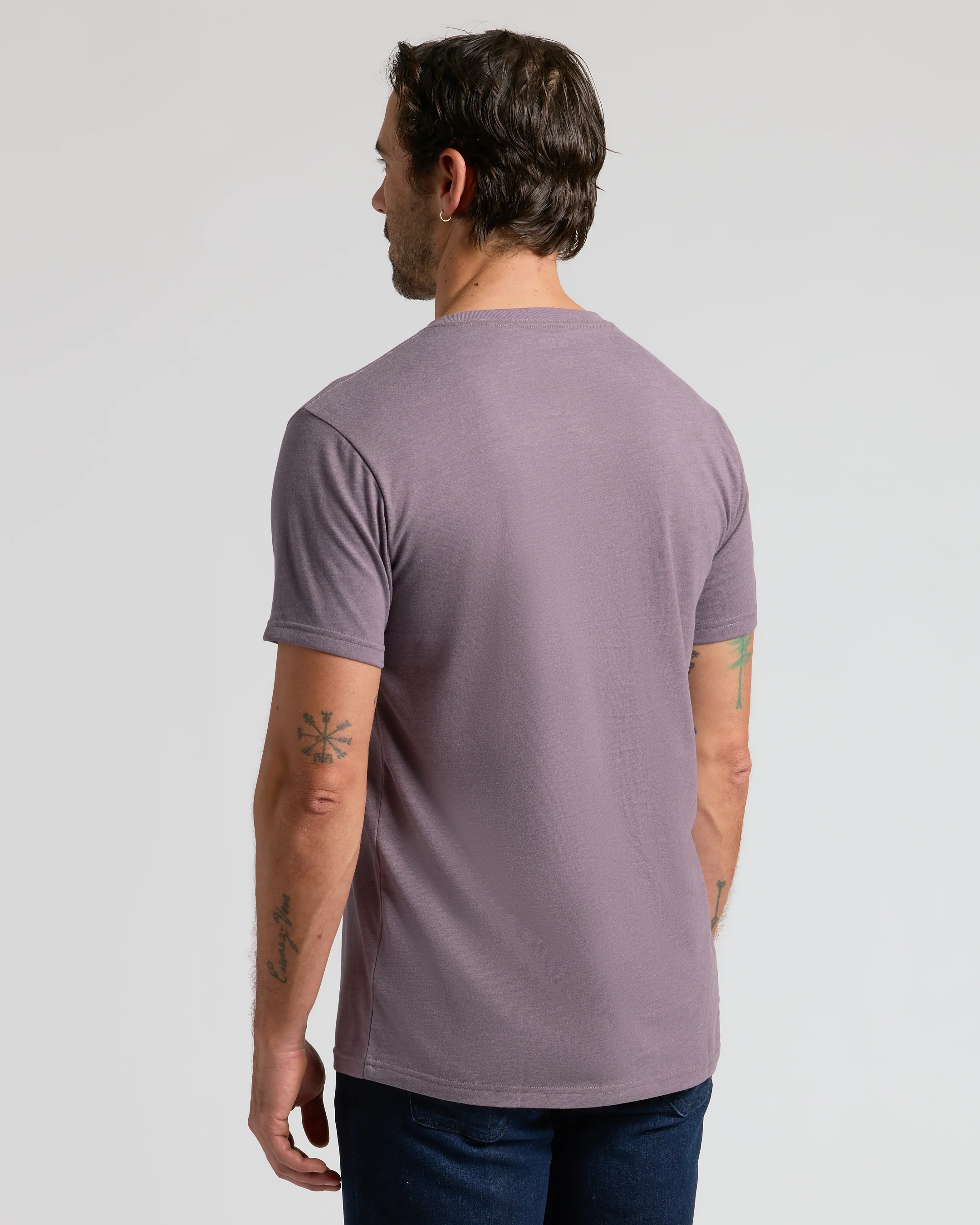 Dark Heather Amethyst Classic V-Neck - Image 4