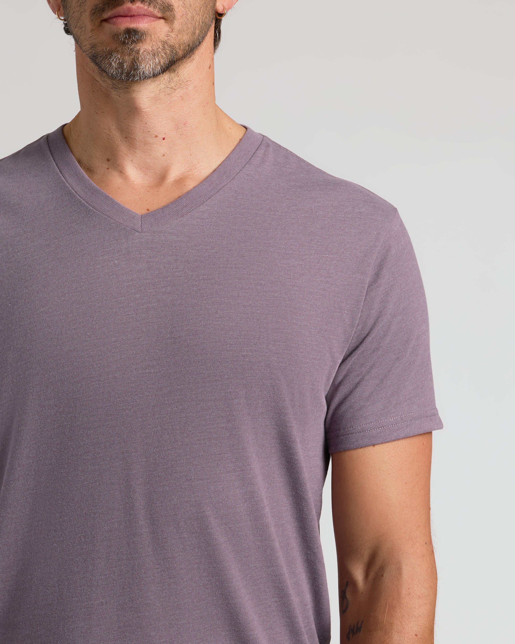 Dark Heather Amethyst Classic V-Neck - Image 6