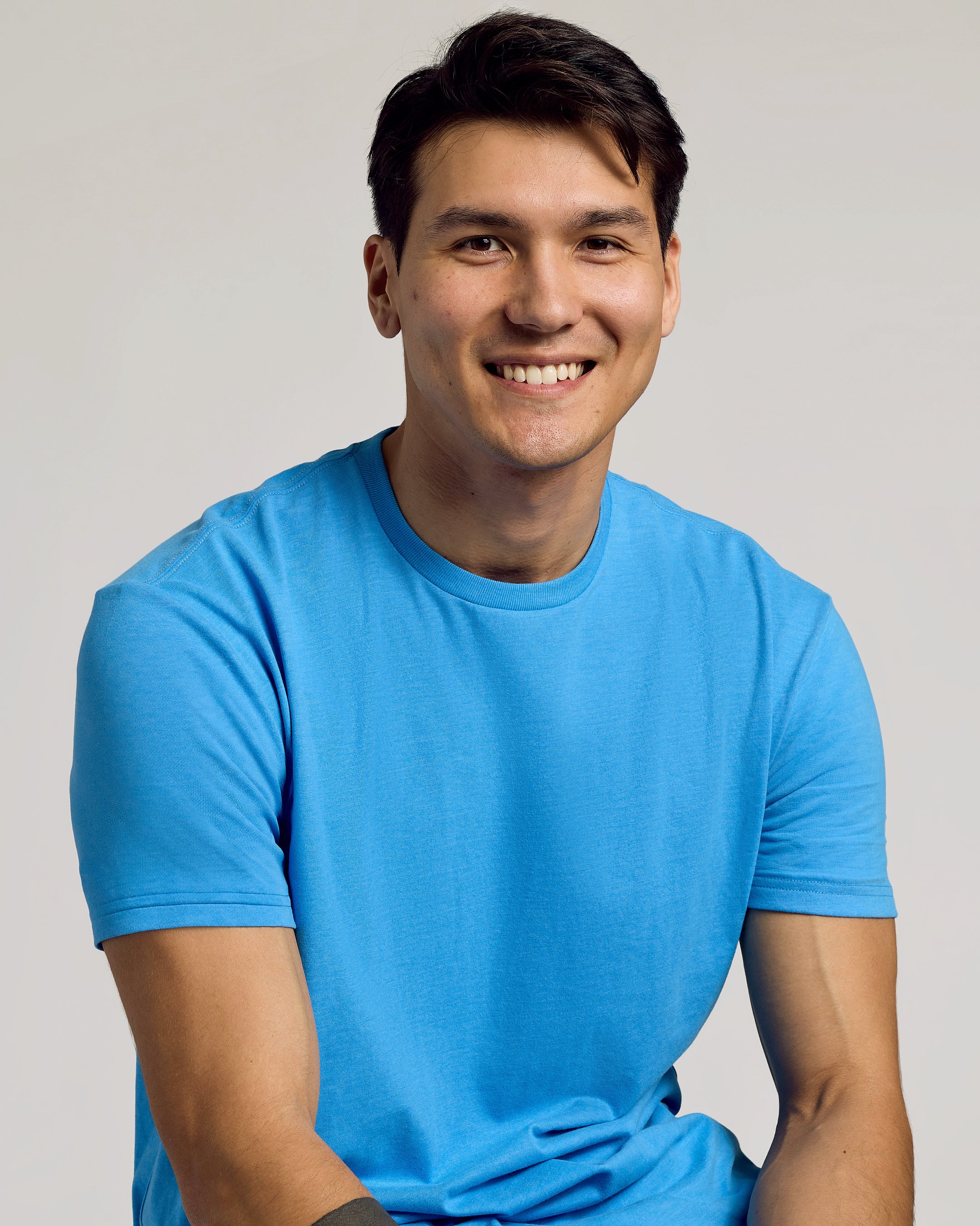 Dark Heather Bahama Blue Classic Crew Neck - Image 5