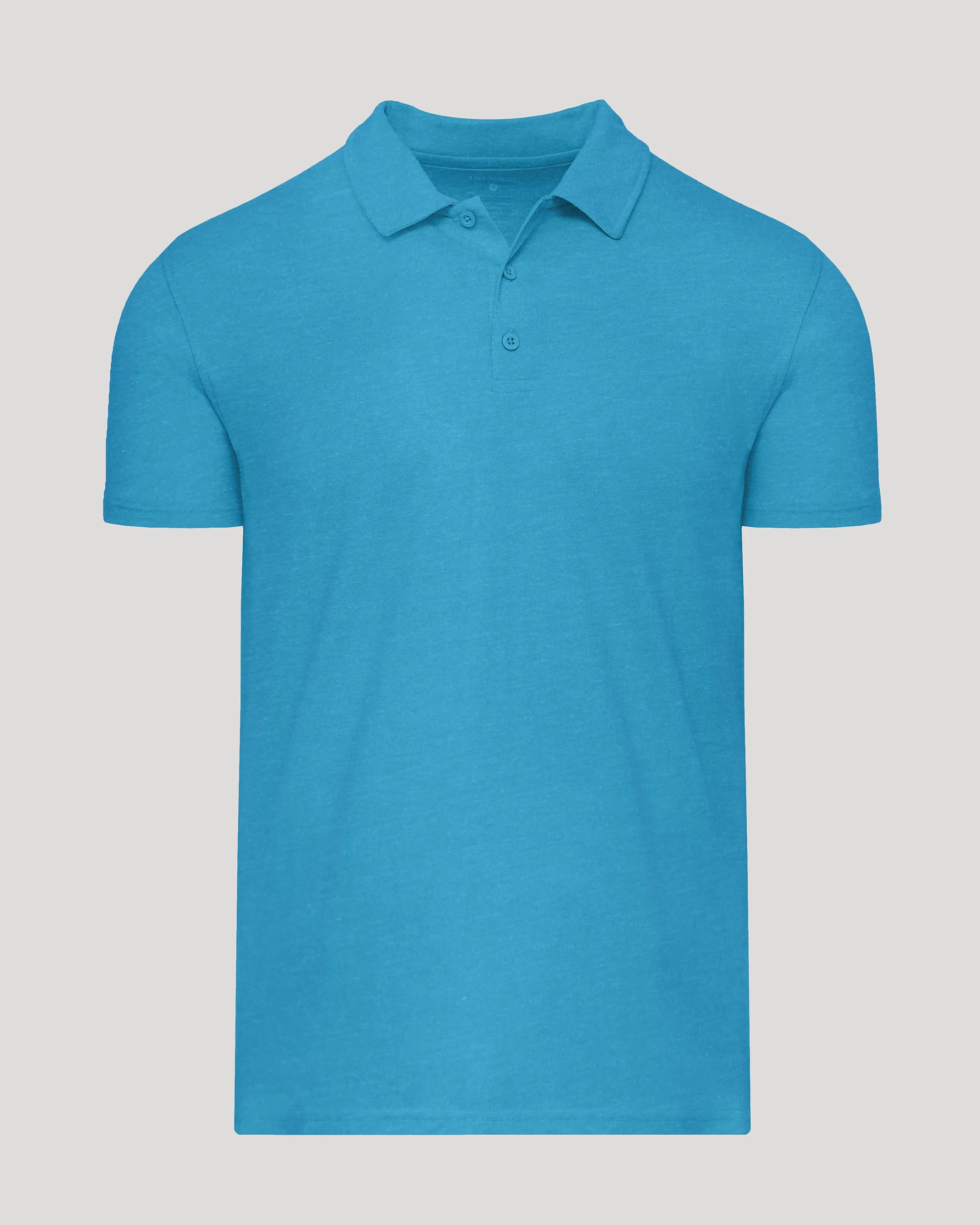 Dark Heather Bahama Blue Short Sleeve Polo - Image 2