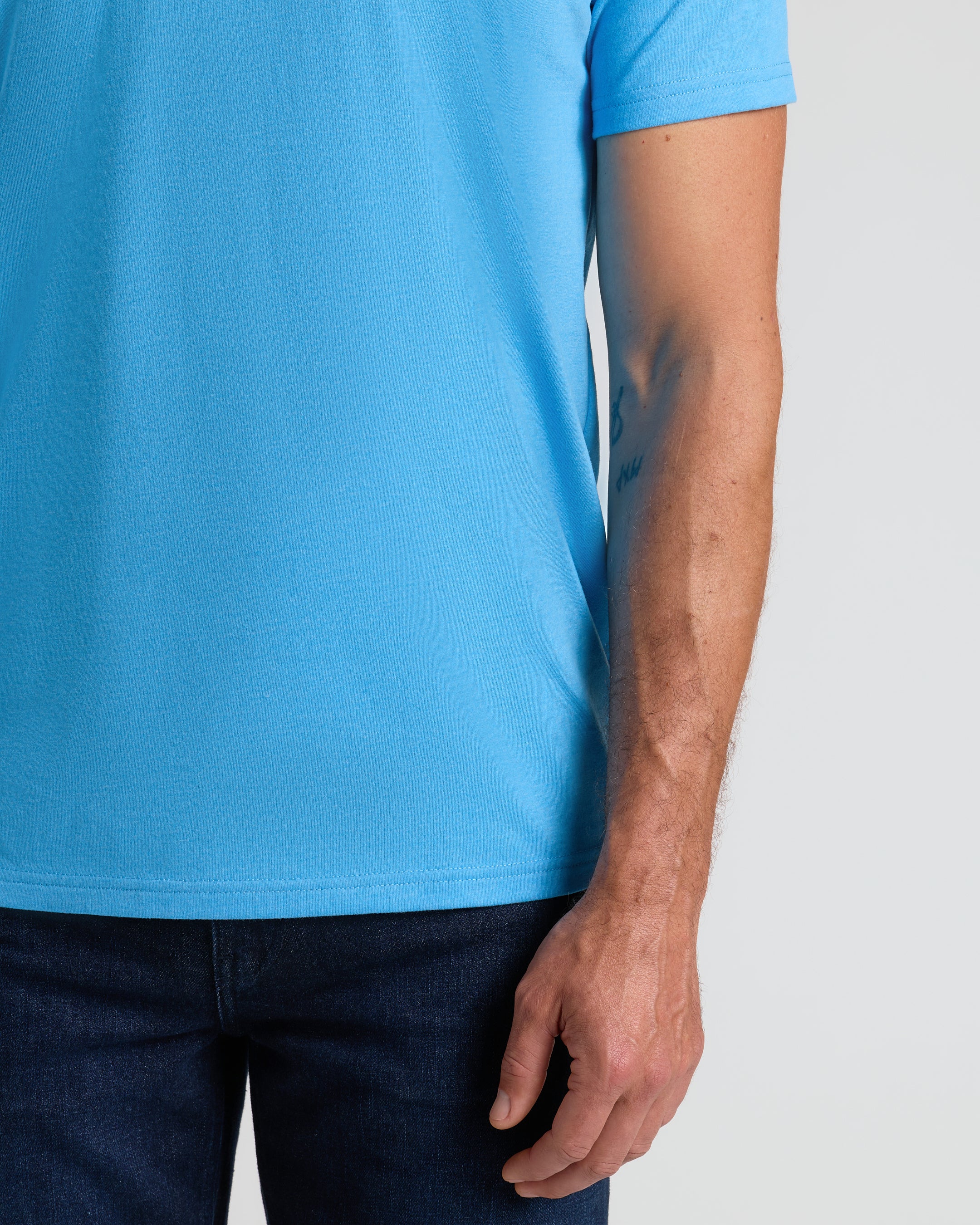 Dark Heather Bahama Blue Classic V-Neck - Image 7