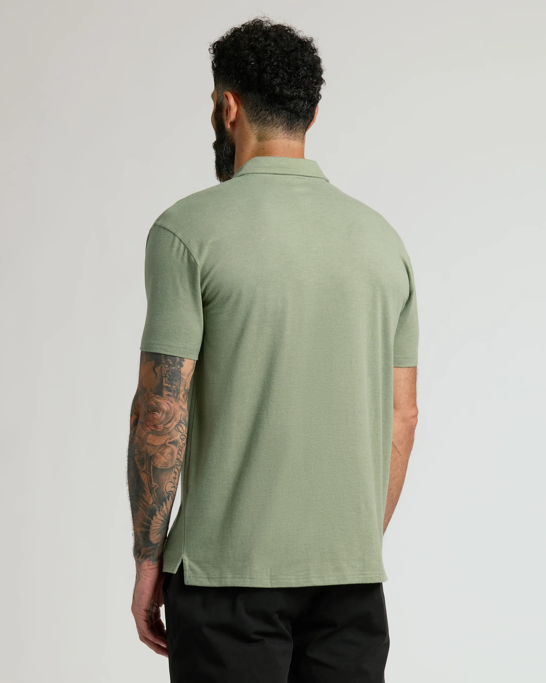 Dark Heather Bay Green Classic Polo - Image 3