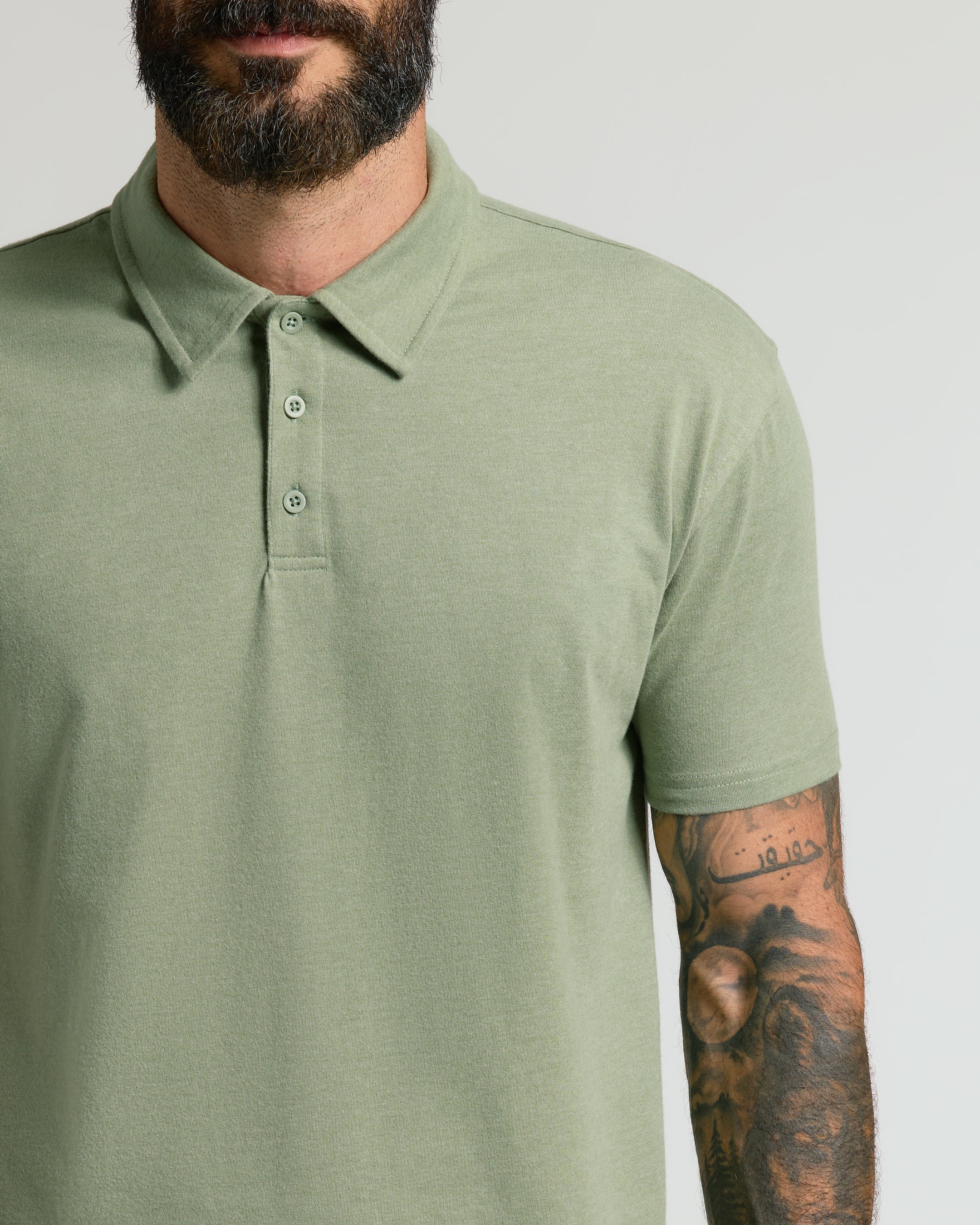 Dark Heather Bay Green Classic Polo - Image 5