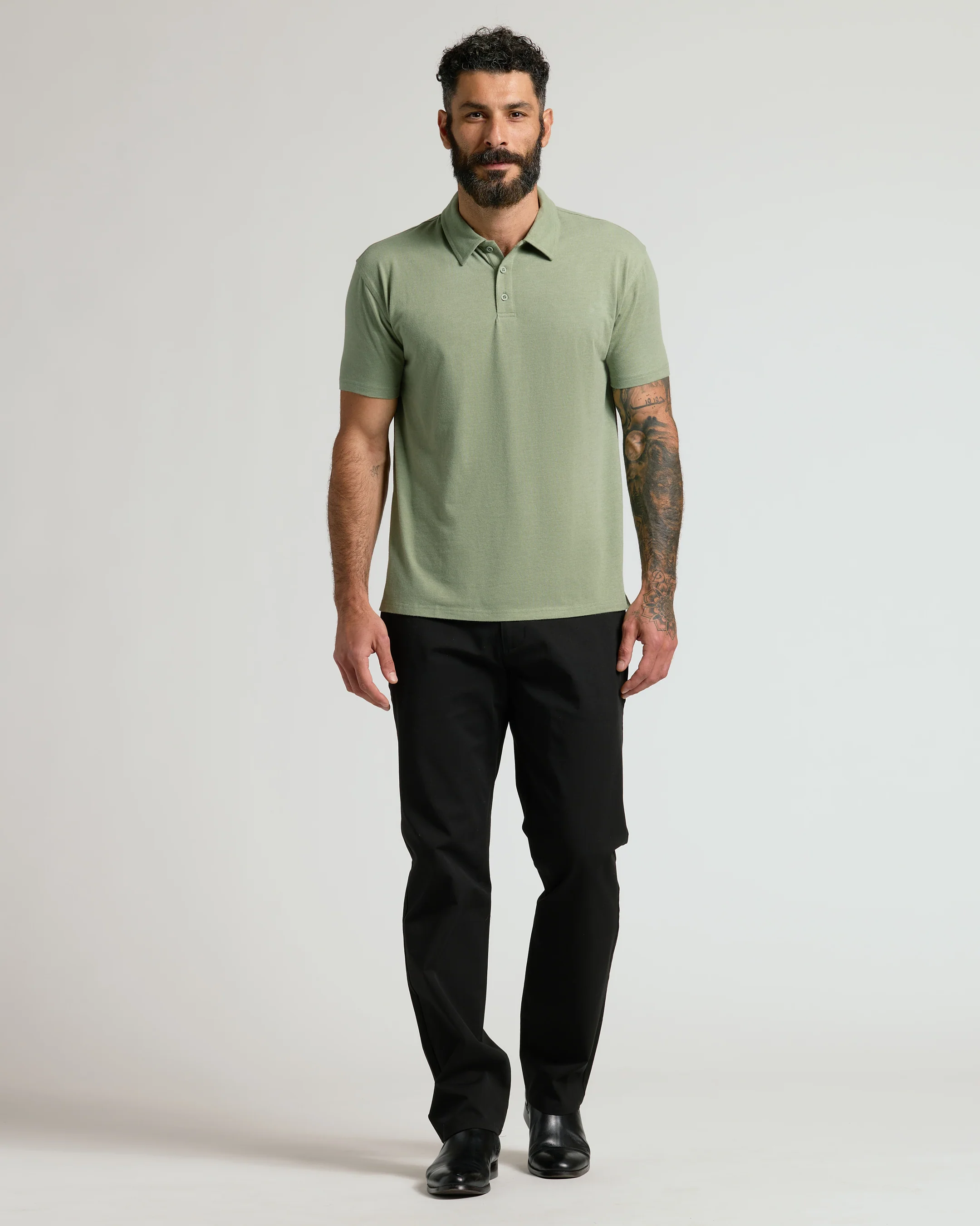 Dark Heather Bay Green Classic Polo - Image 7