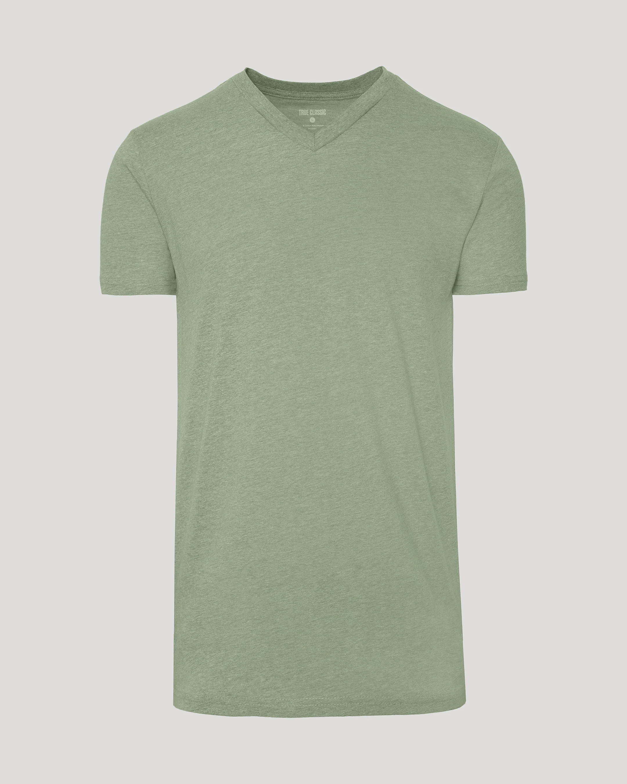 Dark Heather Bay Green Tall Classic V-Neck - Image 2