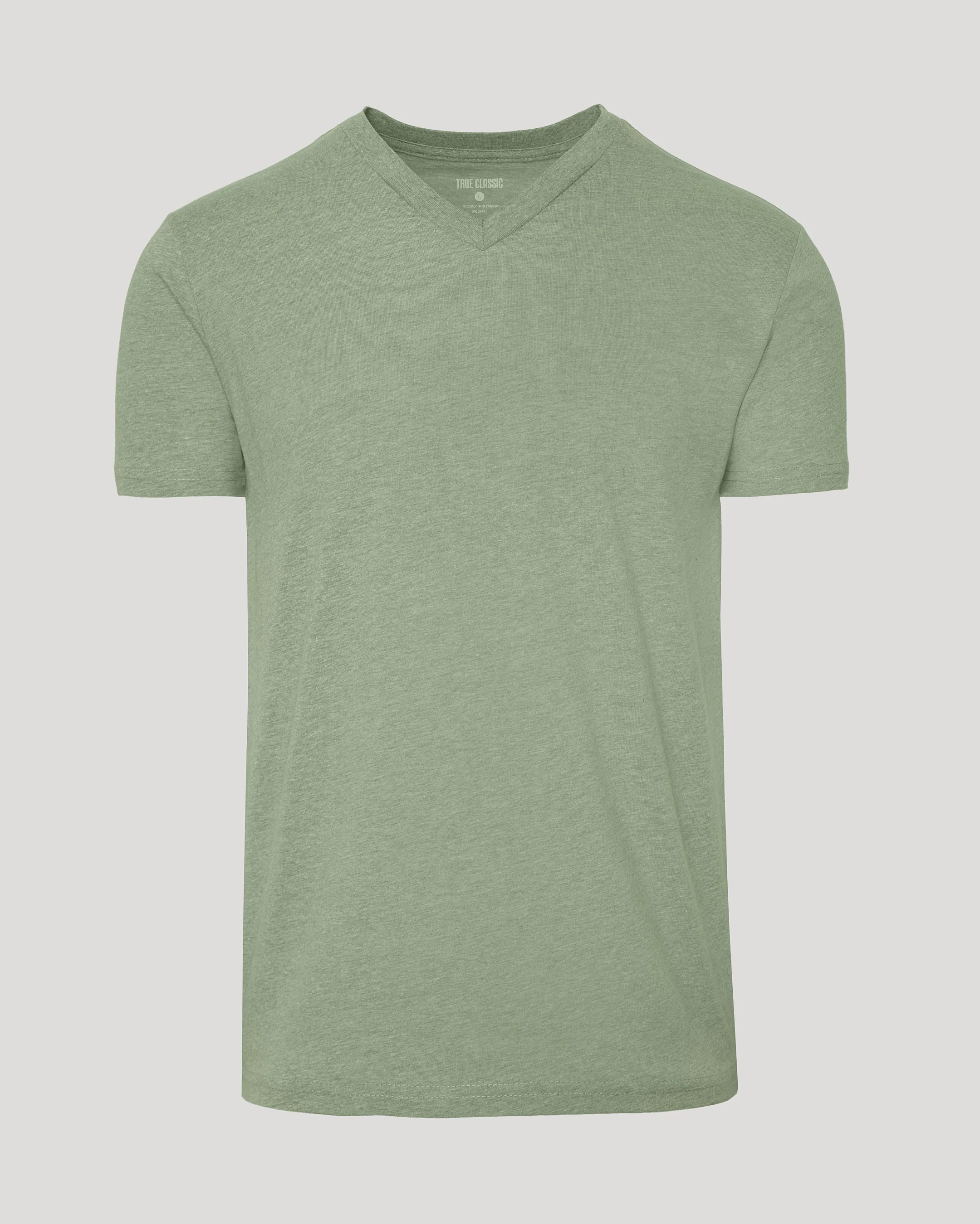 Dark Heather Bay Green Classic V-Neck - Image 2