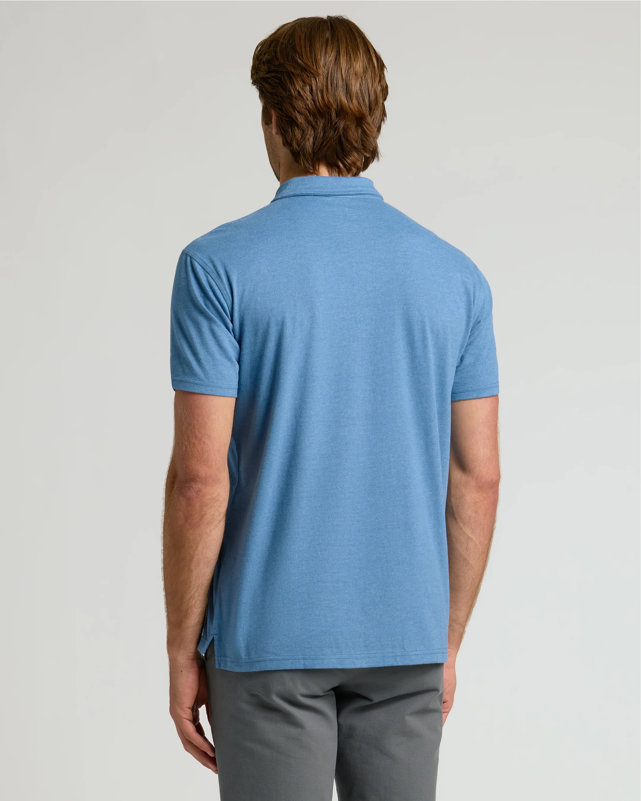 Dark Heather Blue Lake Classic Polo - Image 3