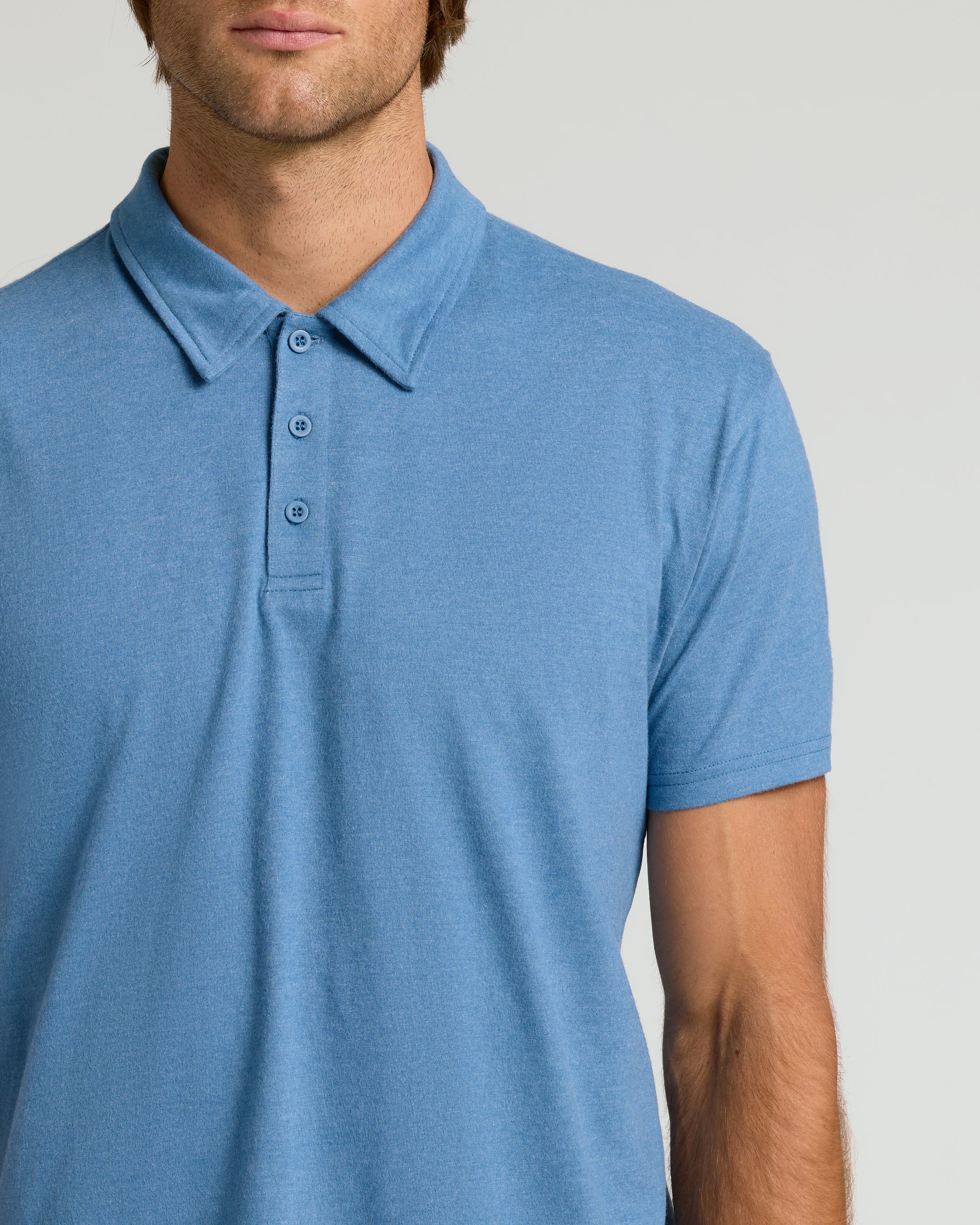 Dark Heather Blue Lake Classic Polo - Image 5