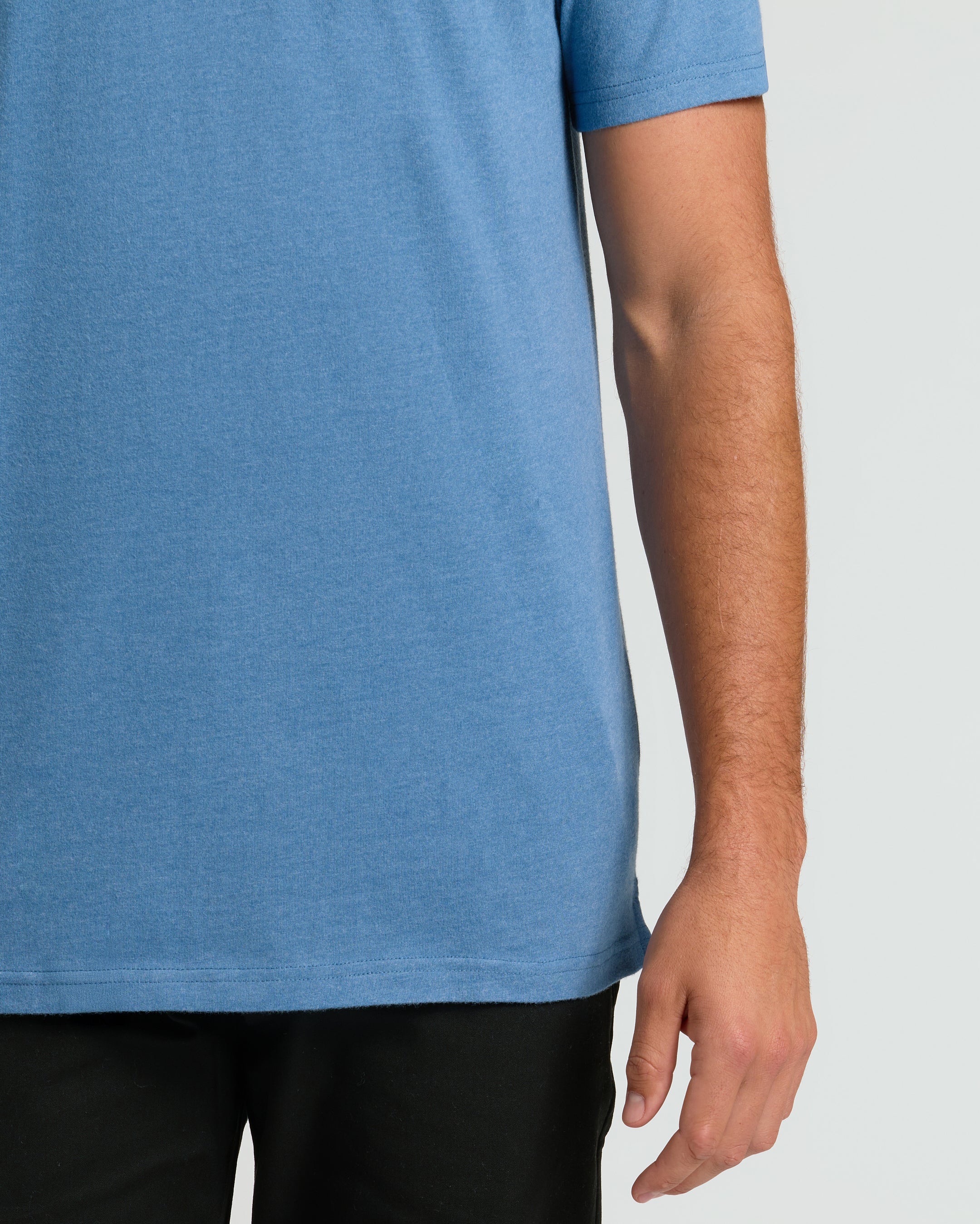 Dark Heather Blue Lake Short Sleeve Tall Polo - Image 6
