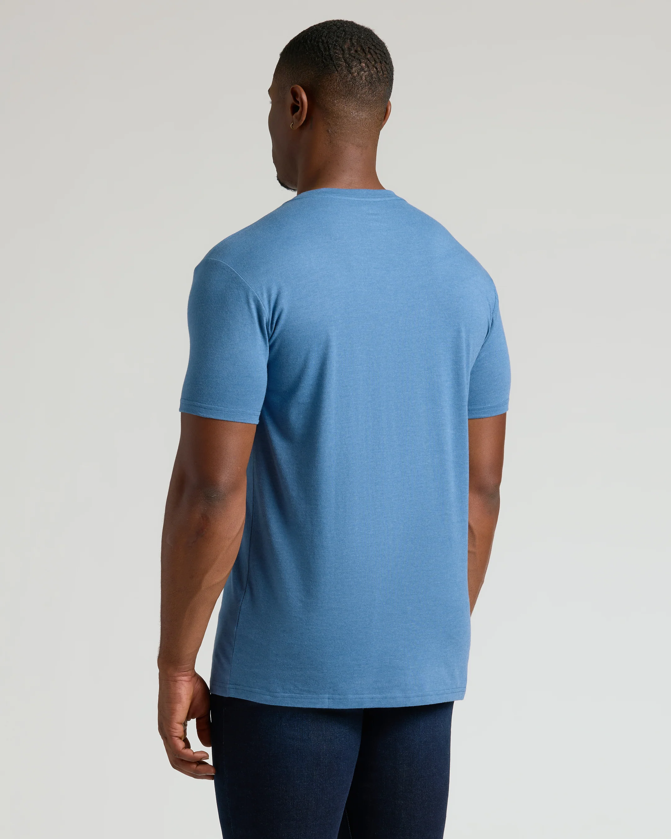 Dark Heather Blue Lake Tall Classic V-Neck - Image 3