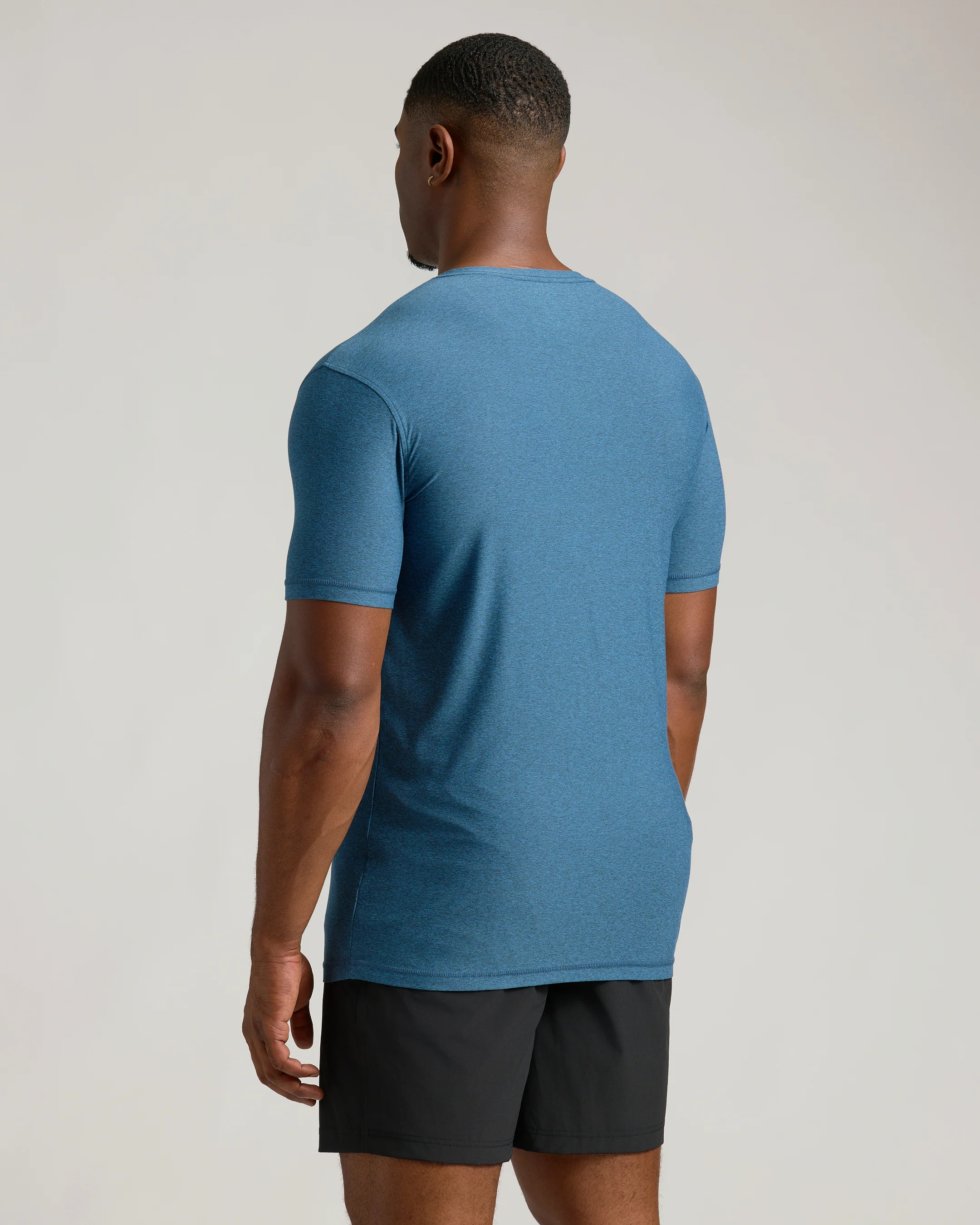Dark Heather Bluebird Tall Active V-Neck - Image 3