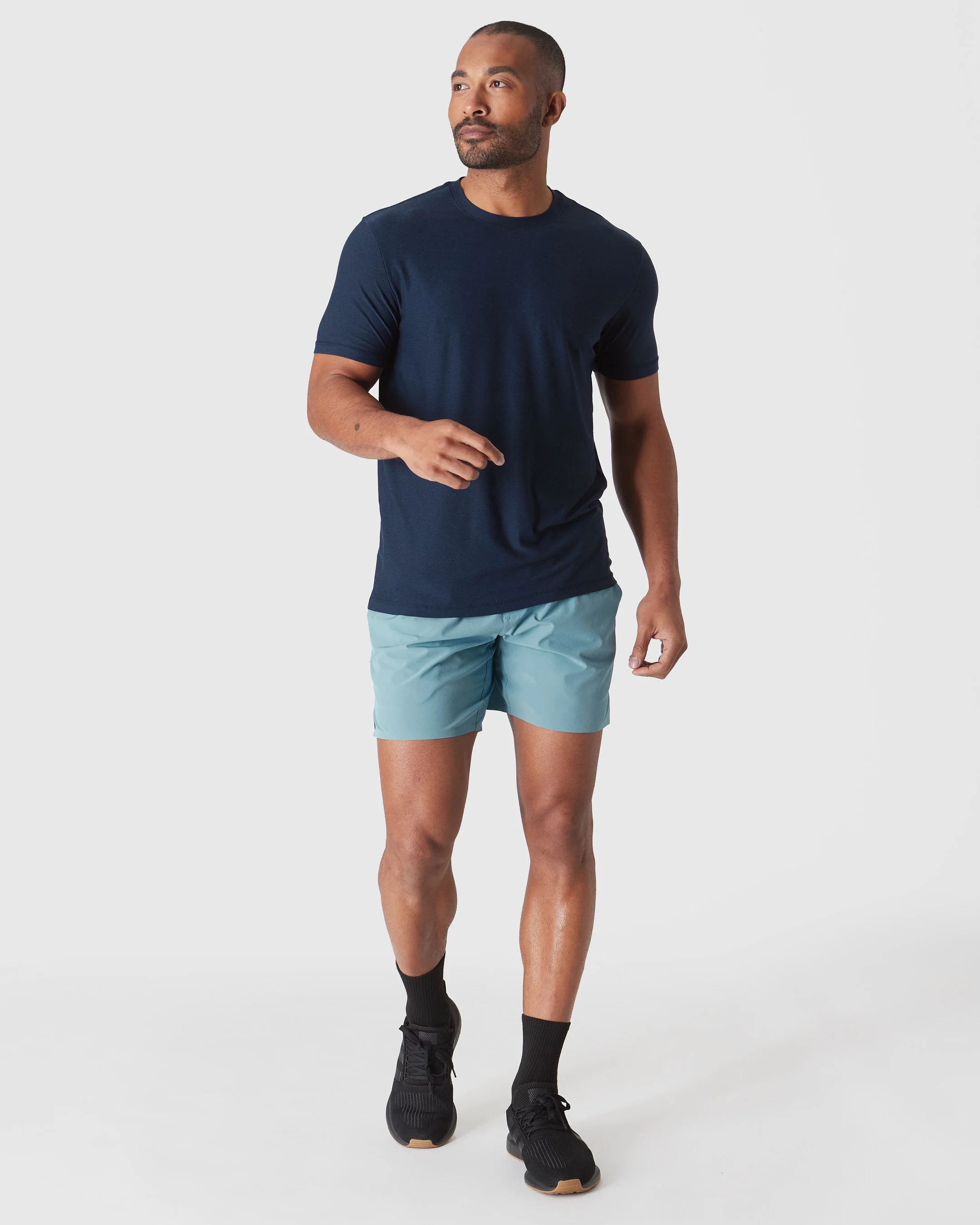 Dark Heather Cadet Active Crew Neck Tee - Image 5