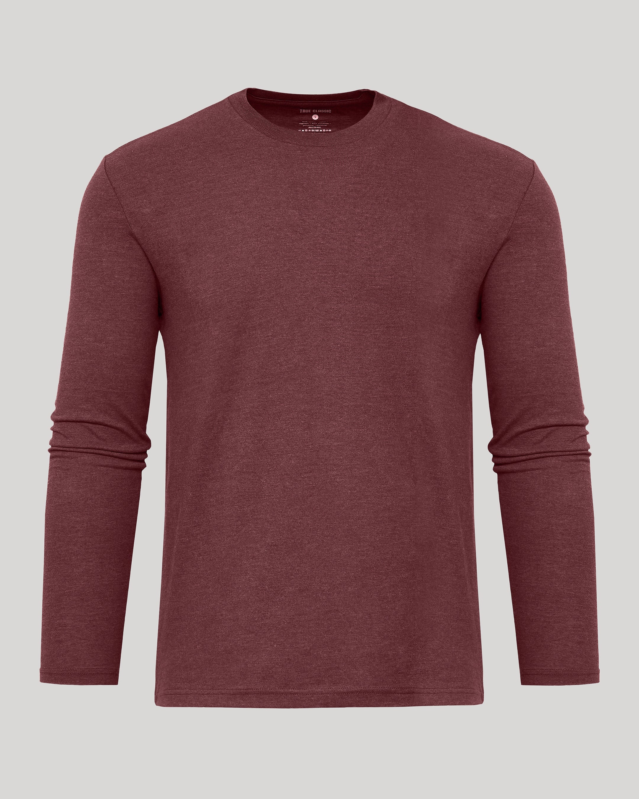 Dark Heather Clovewood Classic Long Sleeve Crew Neck - Image 2