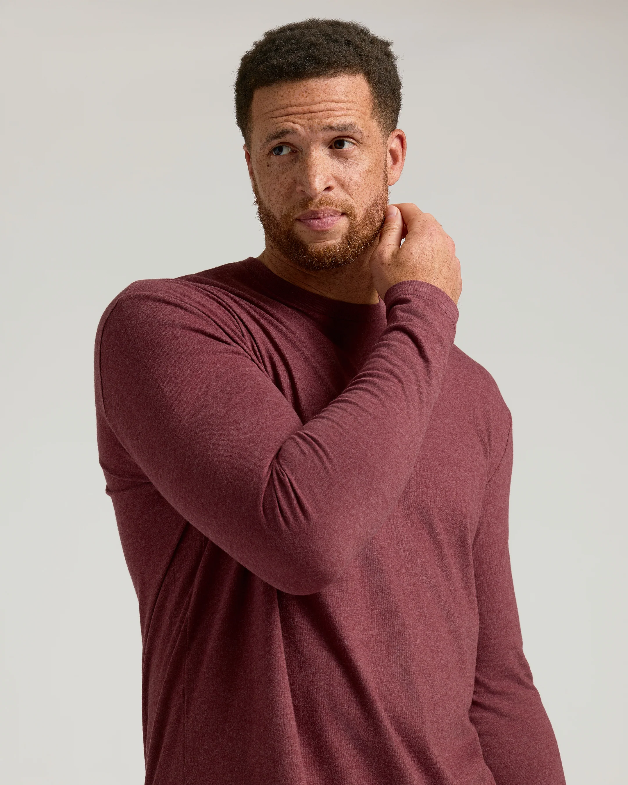 Dark Heather Clovewood Tall Long Sleeve T-Shirt - Image 7