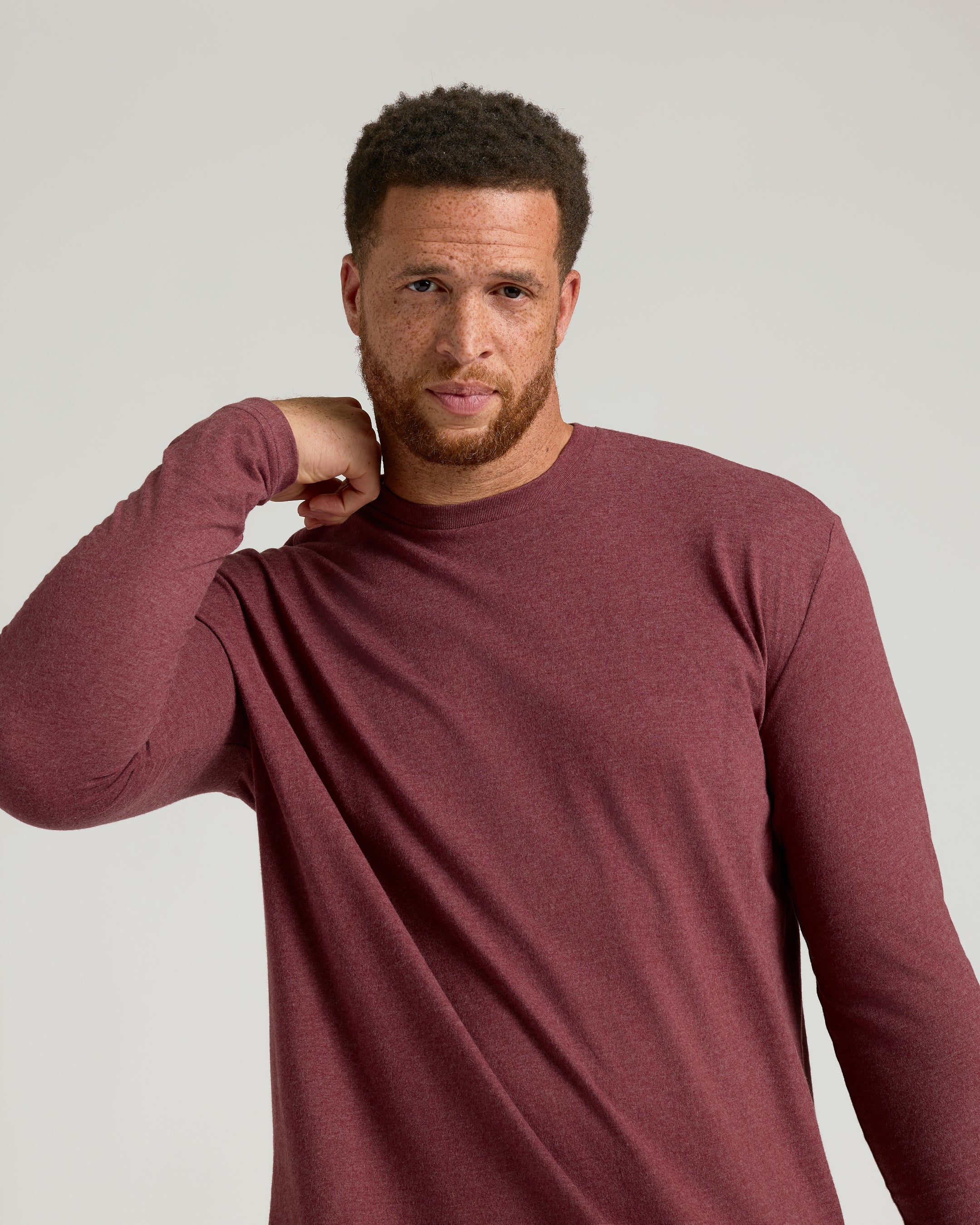 Dark Heather Clovewood Tall Long Sleeve T-Shirt - Image 8