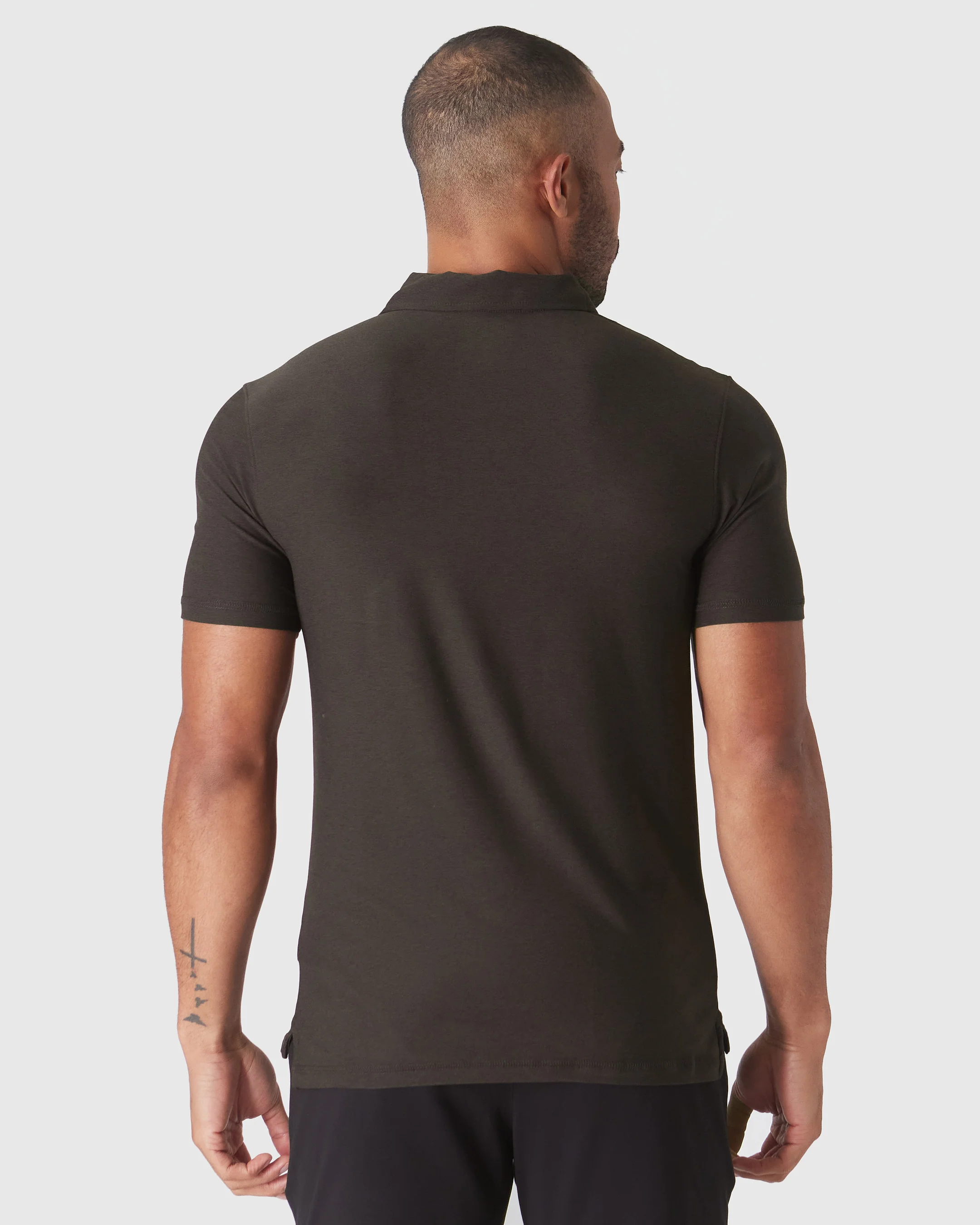 Dark Heather Cocoa Active Polo 2.0 - Image 3
