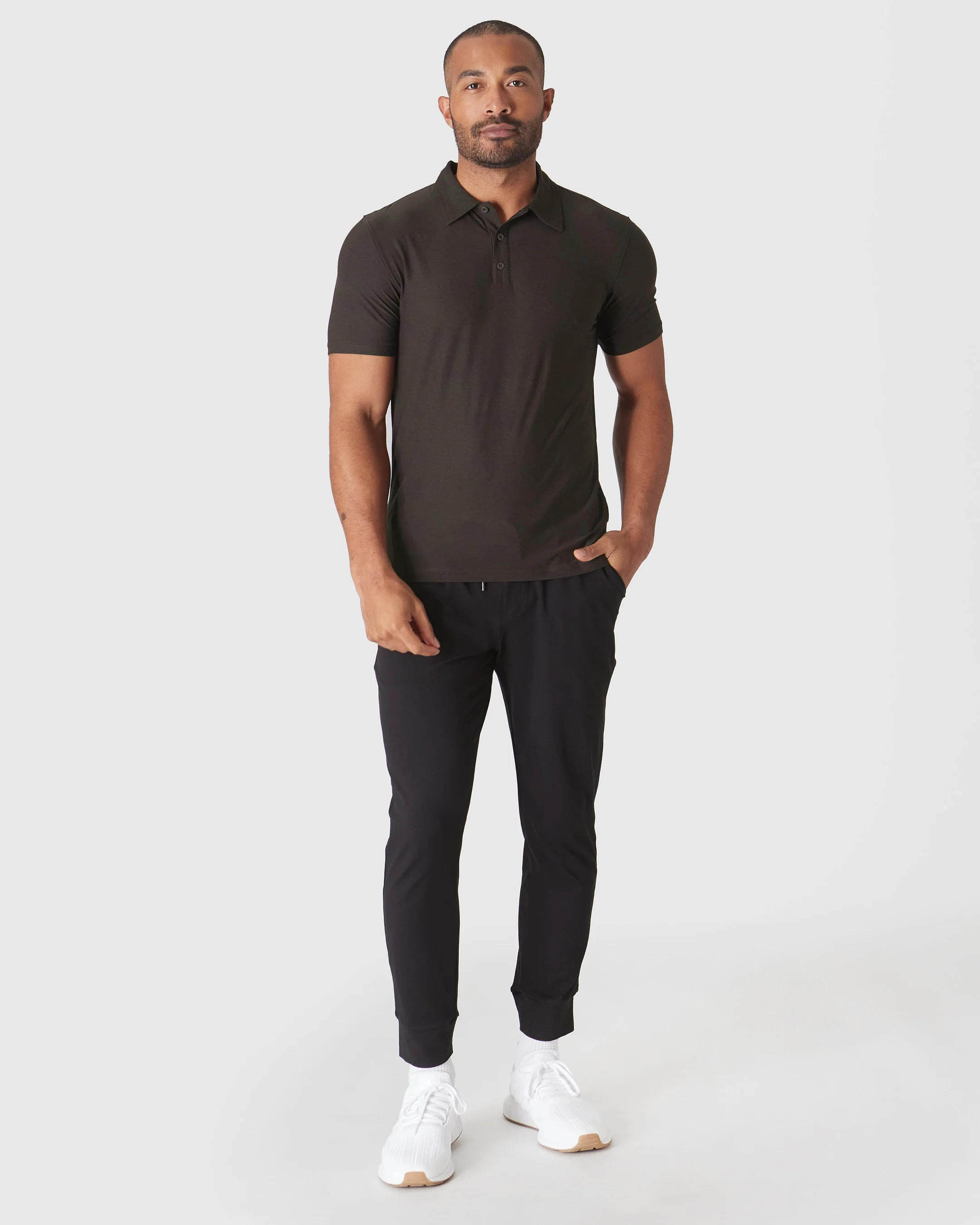 Dark Heather Cocoa Active Polo 2.0 - Image 4