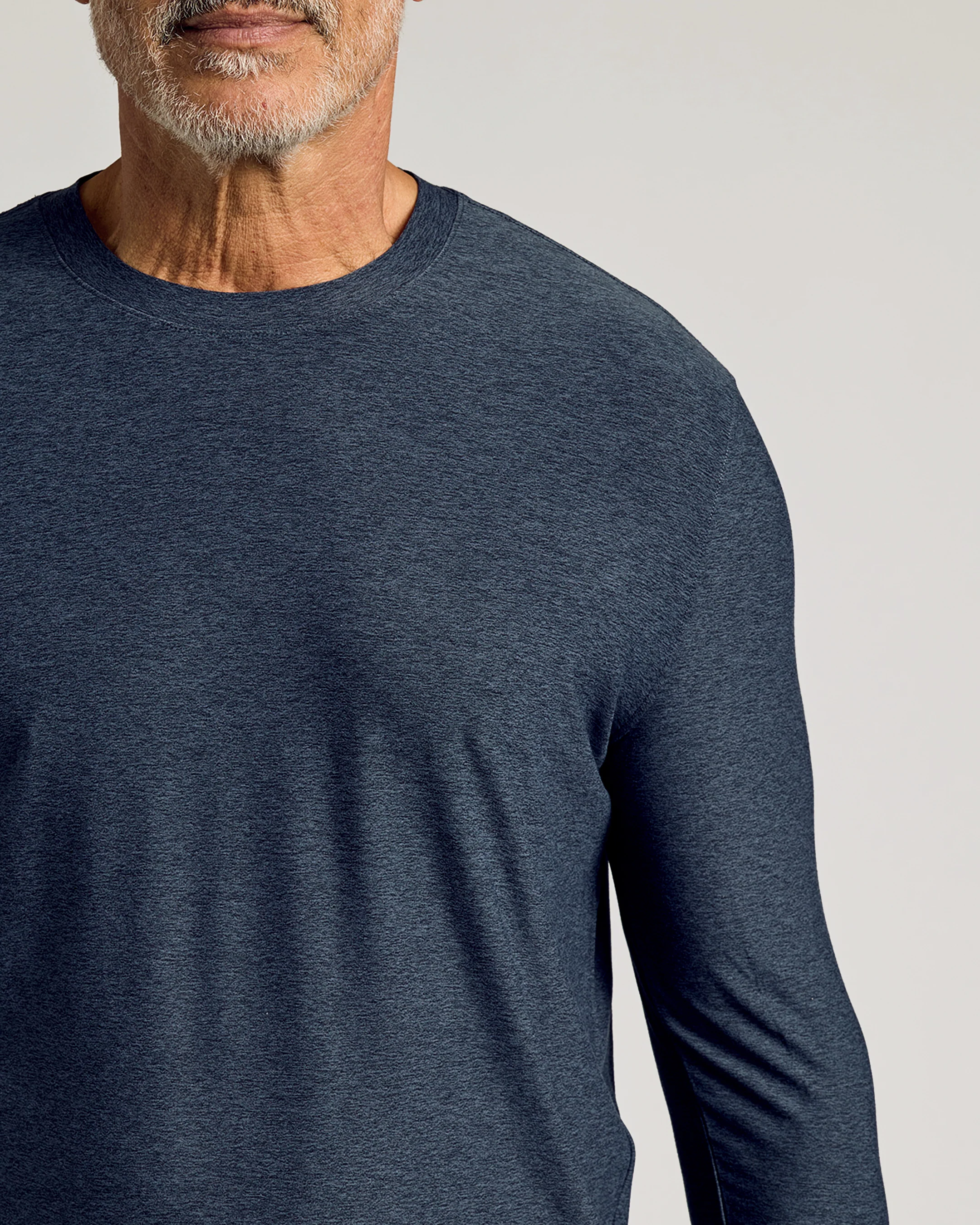 Dark Heather Fiord Active Long Sleeve Crew T-Shirt - Image 4