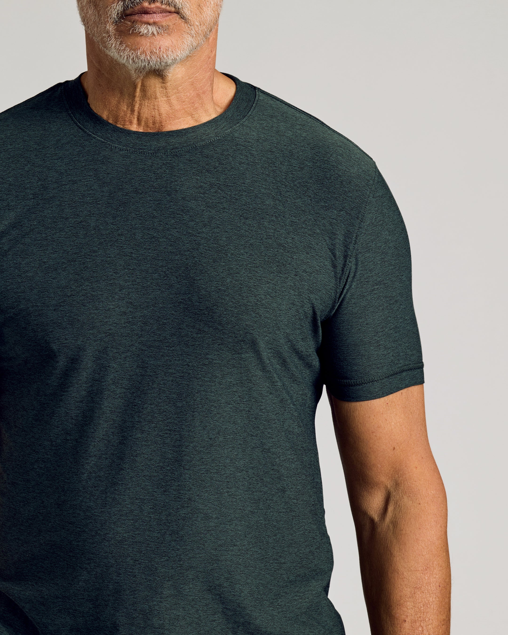 Dark Heather Forest Active Short Sleeve Crew Neck Tee - Image 4