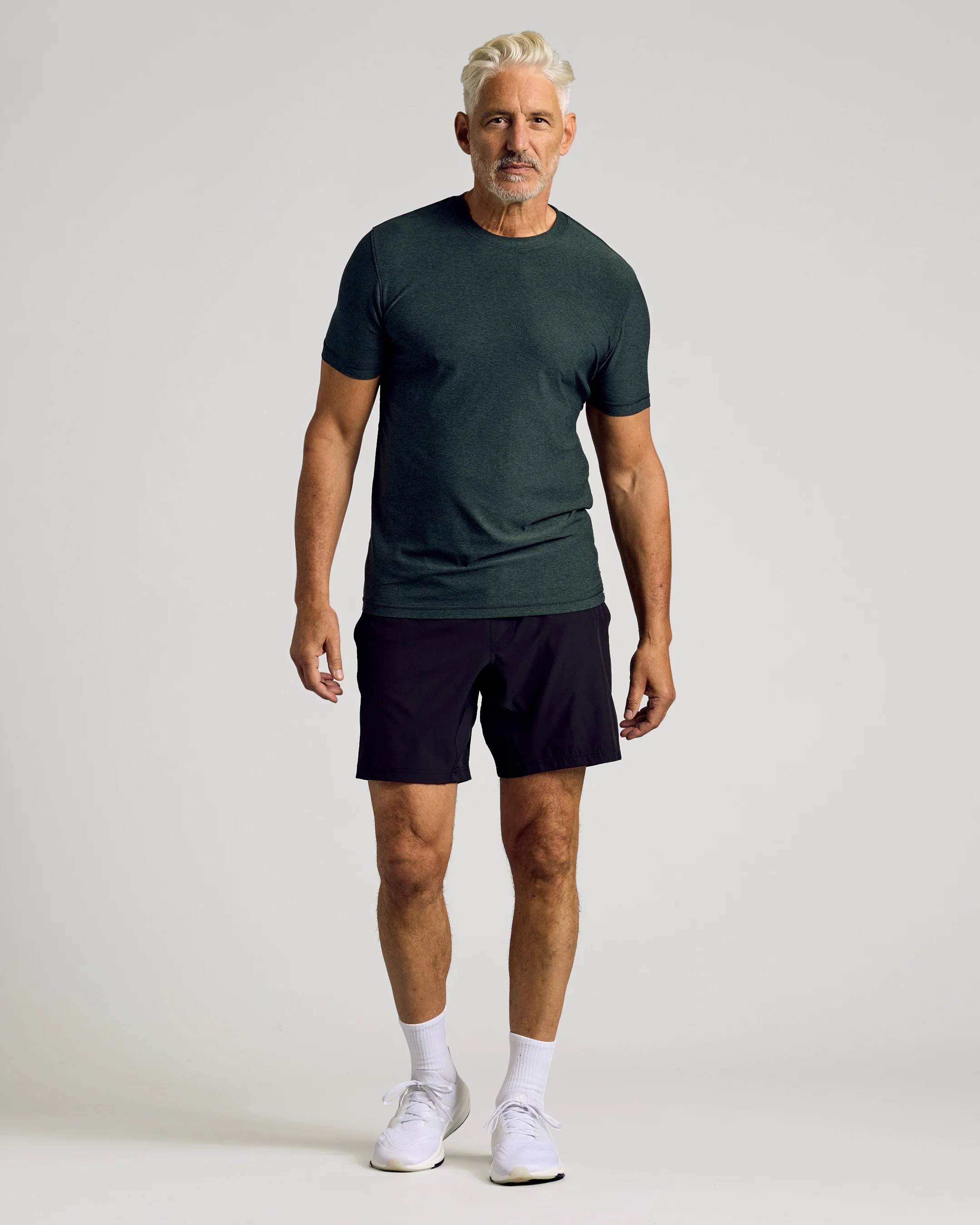 Dark Heather Forest Active Short Sleeve Crew Neck Tee - Image 6
